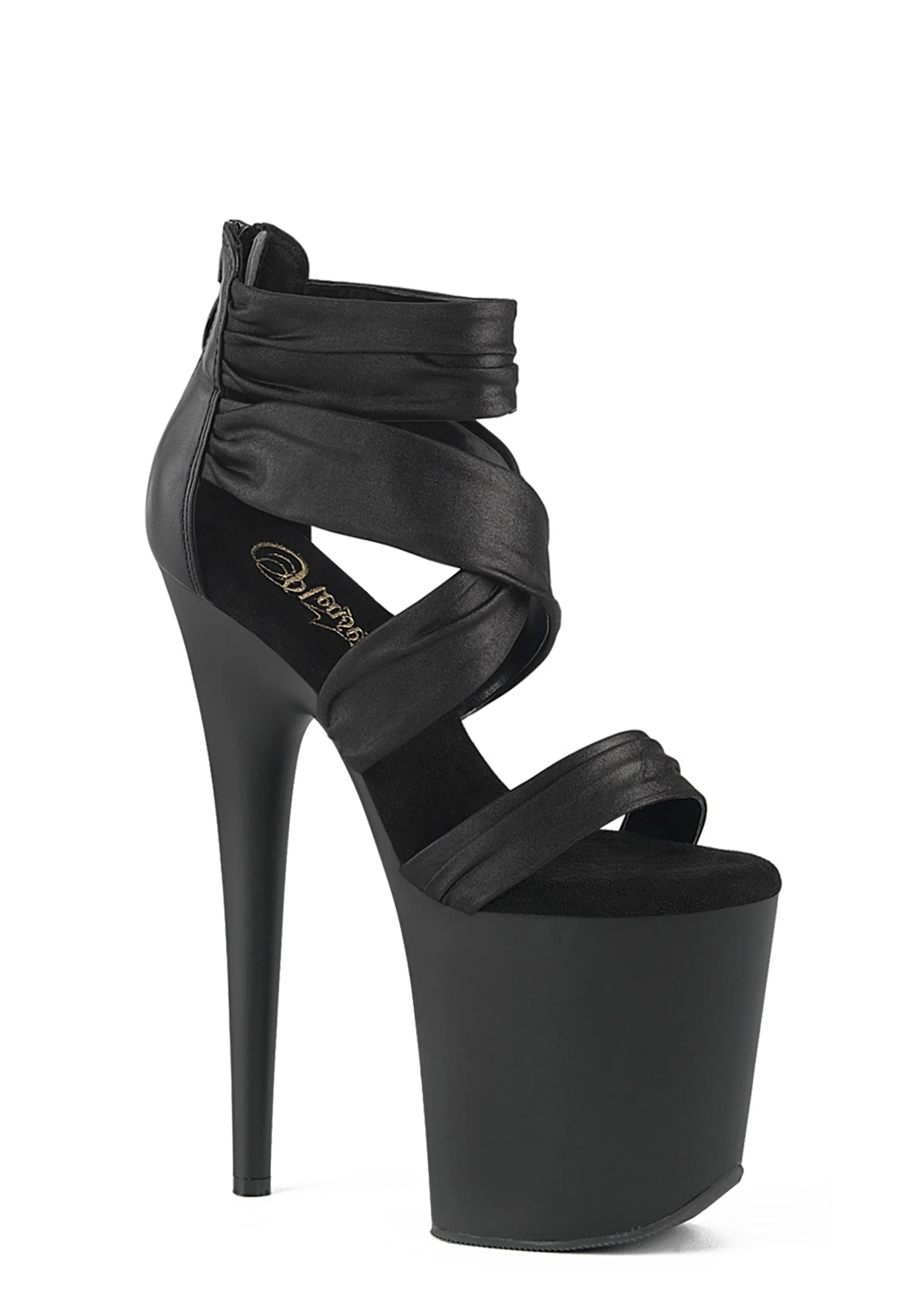 Flamingo-820 Platform Ankle Strap Sandals-Black - Image 2
