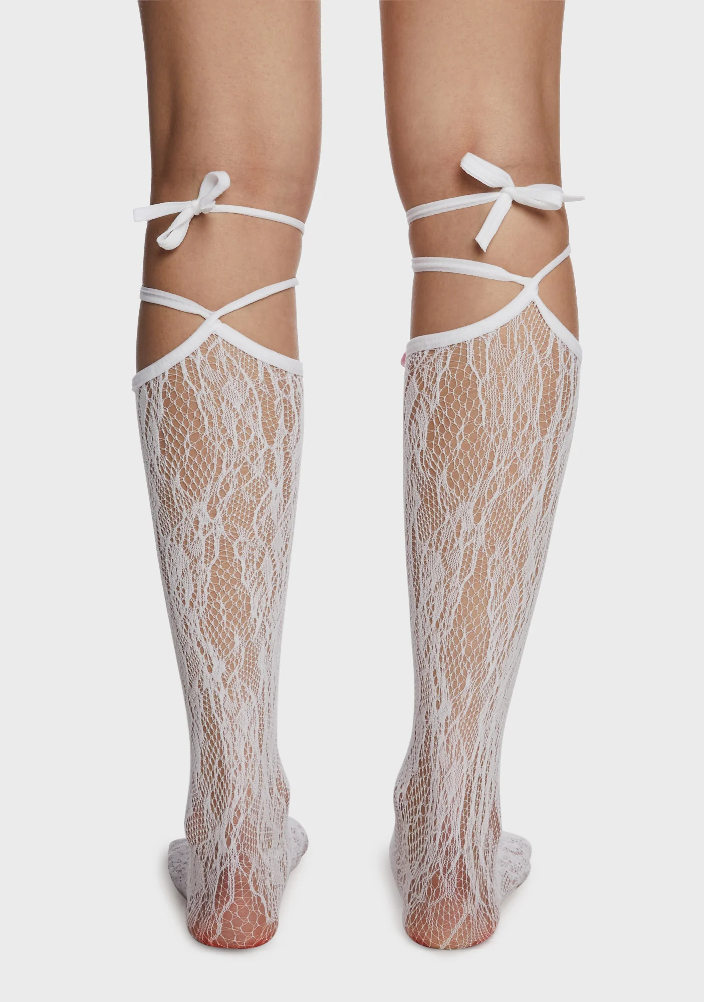 Flawless Attitude Knee High Socks - White - Image 3