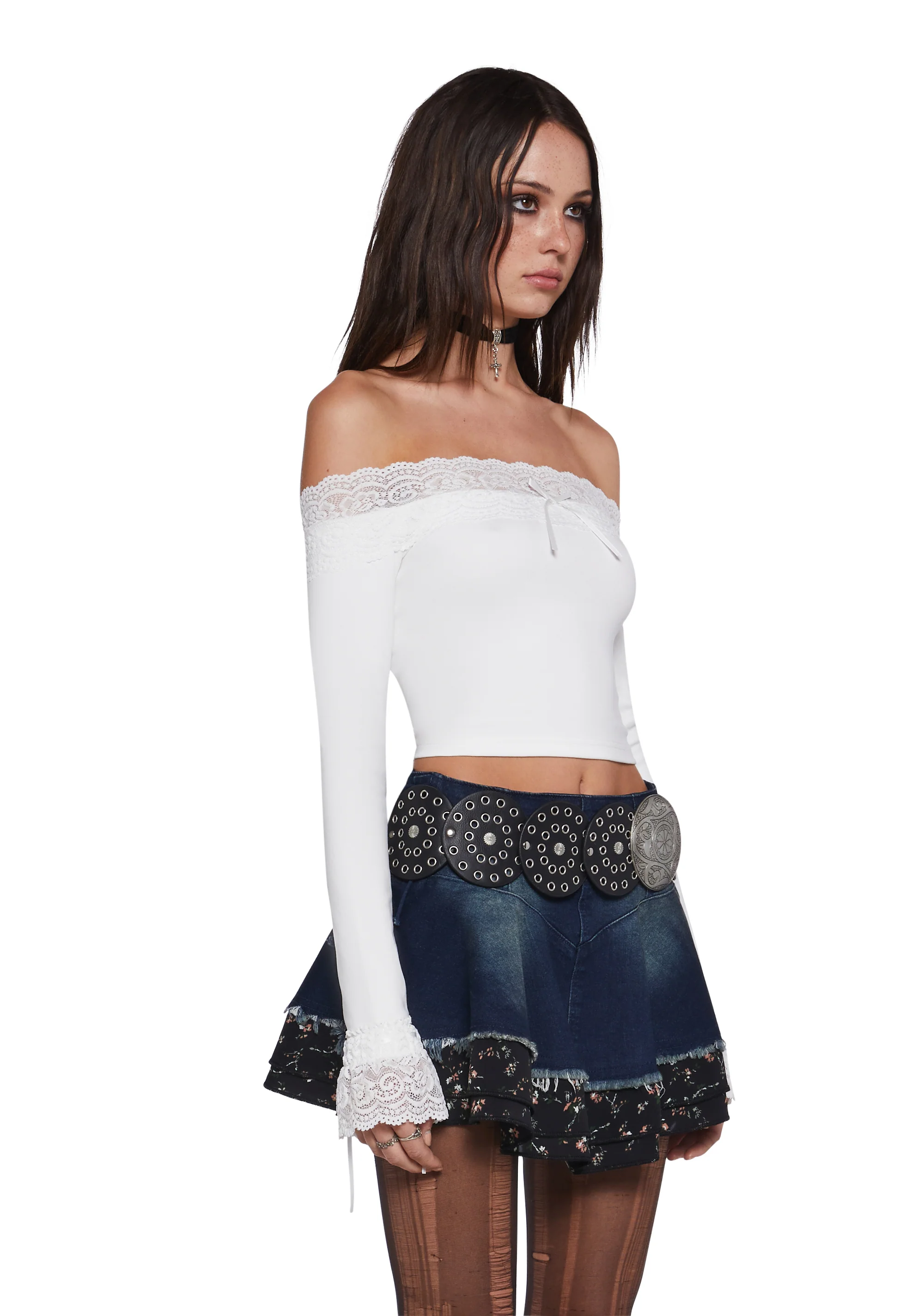 Flirt Expert Off The Shoulder Top - White - Image 3