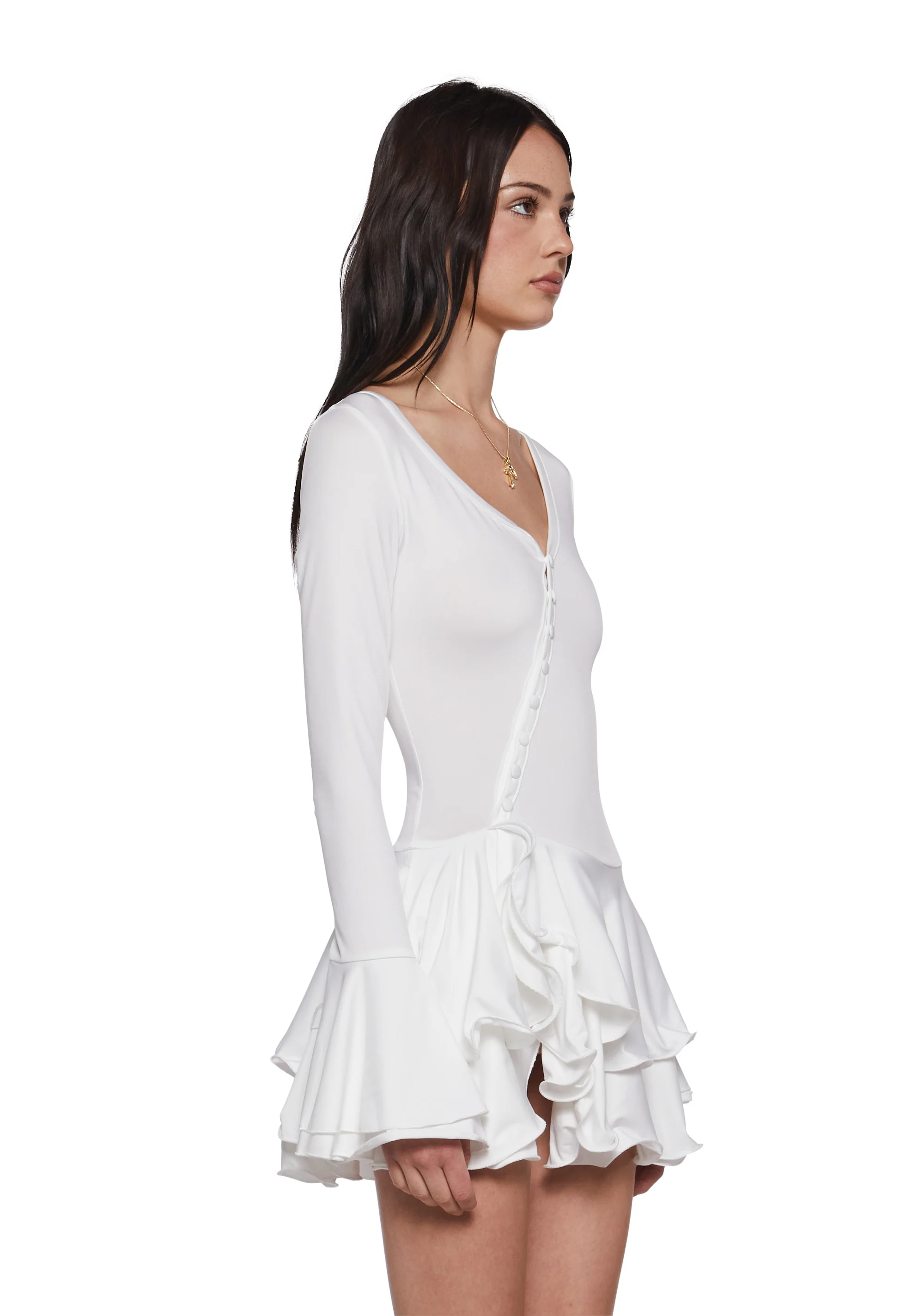 Flirty Days Mini Dress - White - Image 3