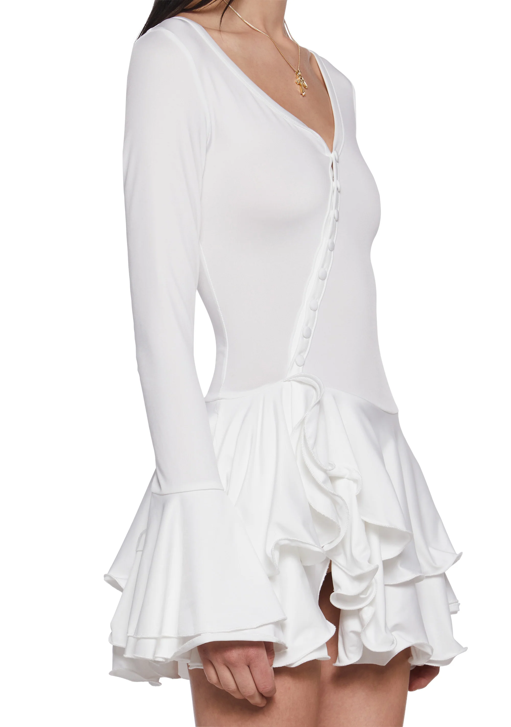 Flirty Days Mini Dress - White - Image 5