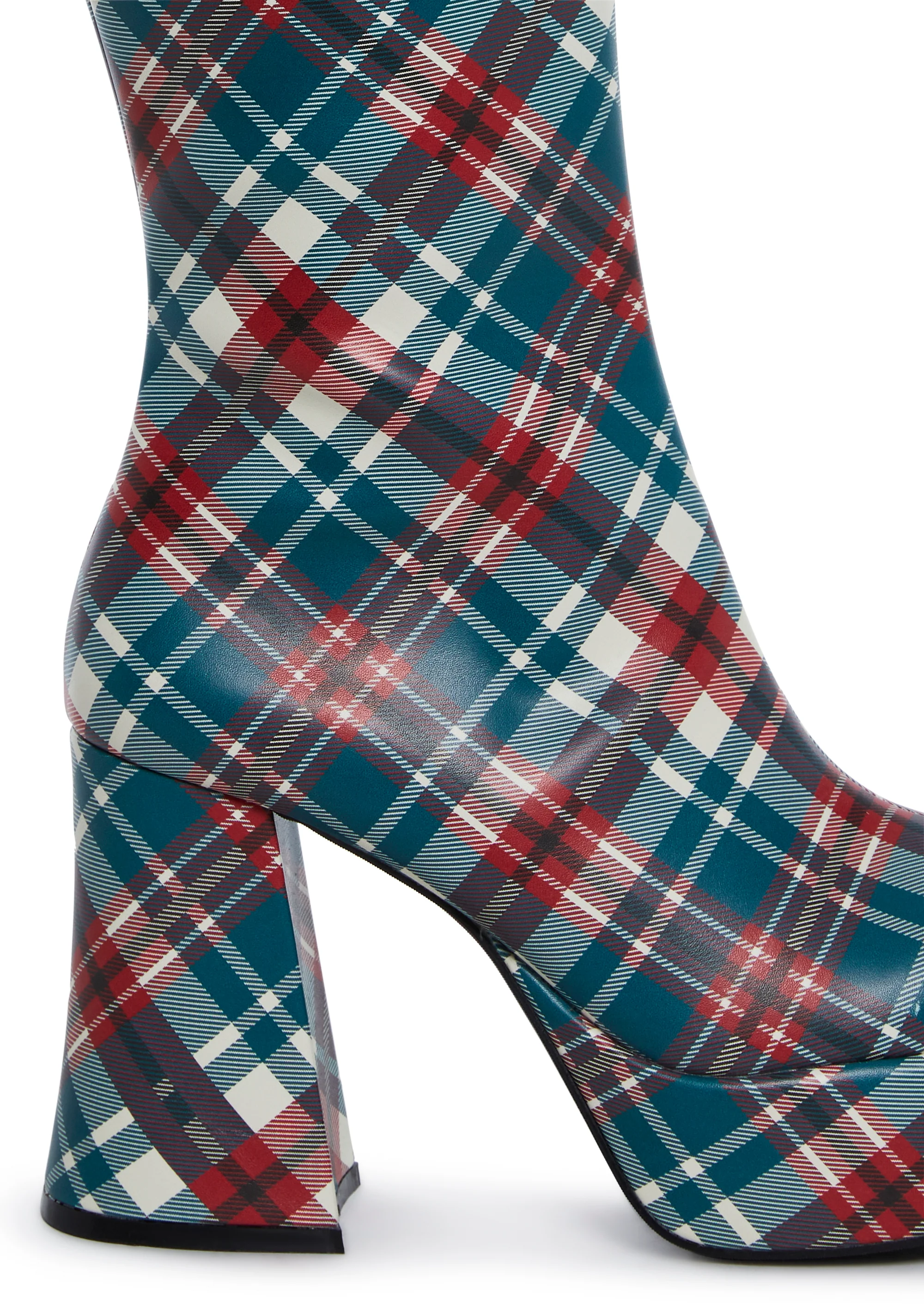 Flirty Flair Go Go Boots - Plaid - Image 2