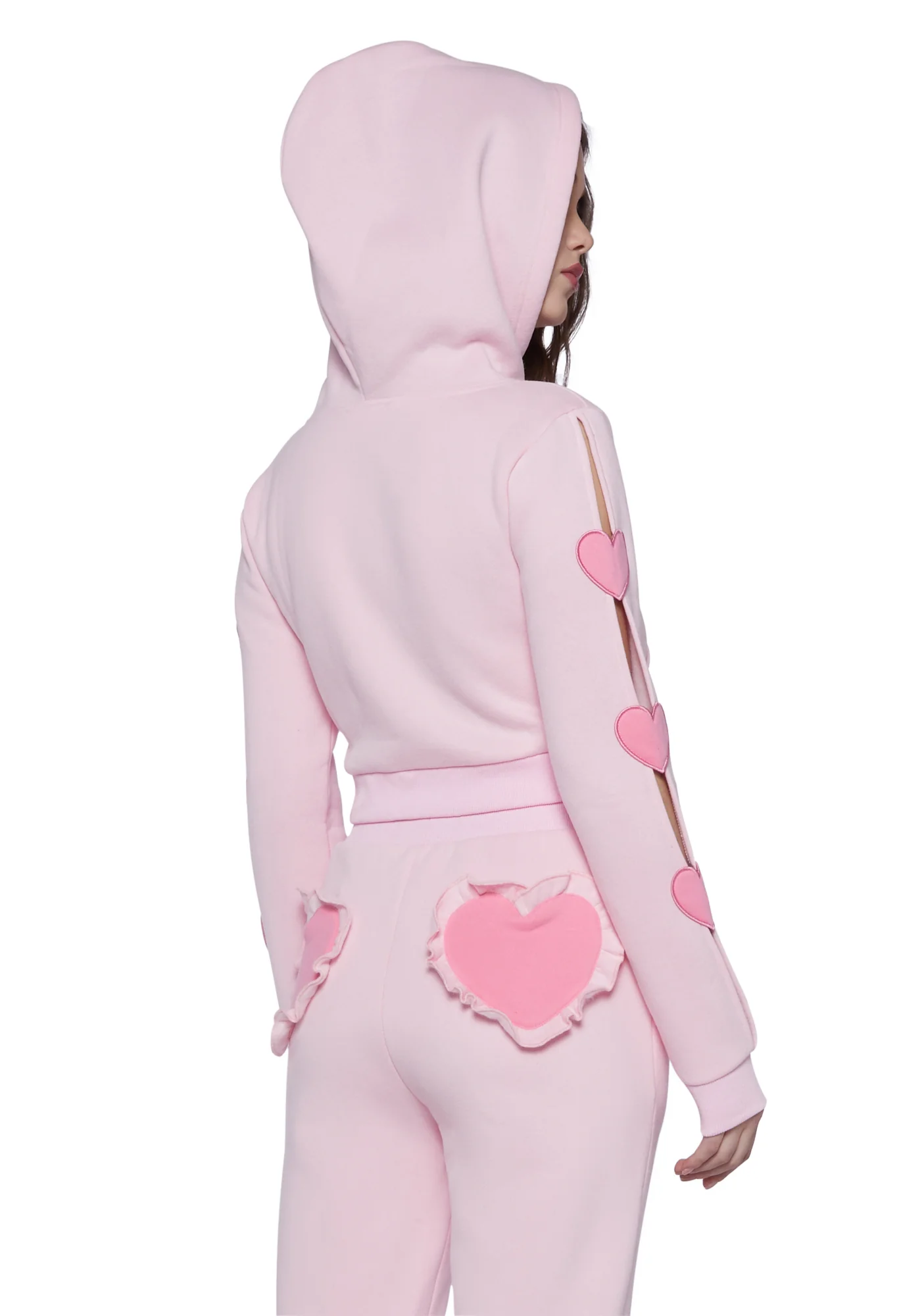 Flirty Kiss Cropped Hoodie - Image 4