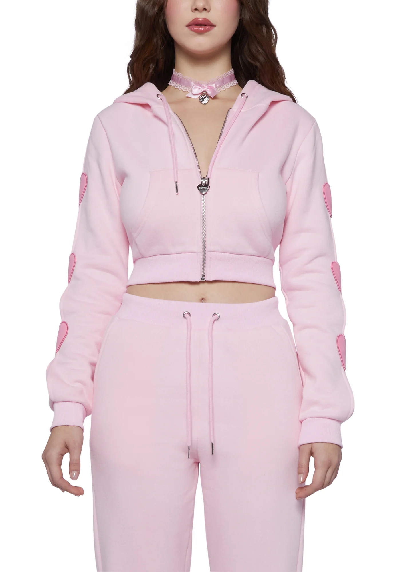 Flirty Kiss Cropped Hoodie - Image 5