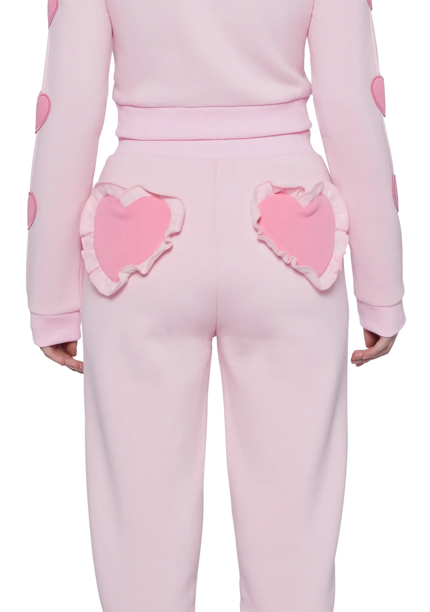 Flirty Kiss Jogger Sweatpants - Light Pink - Image 2