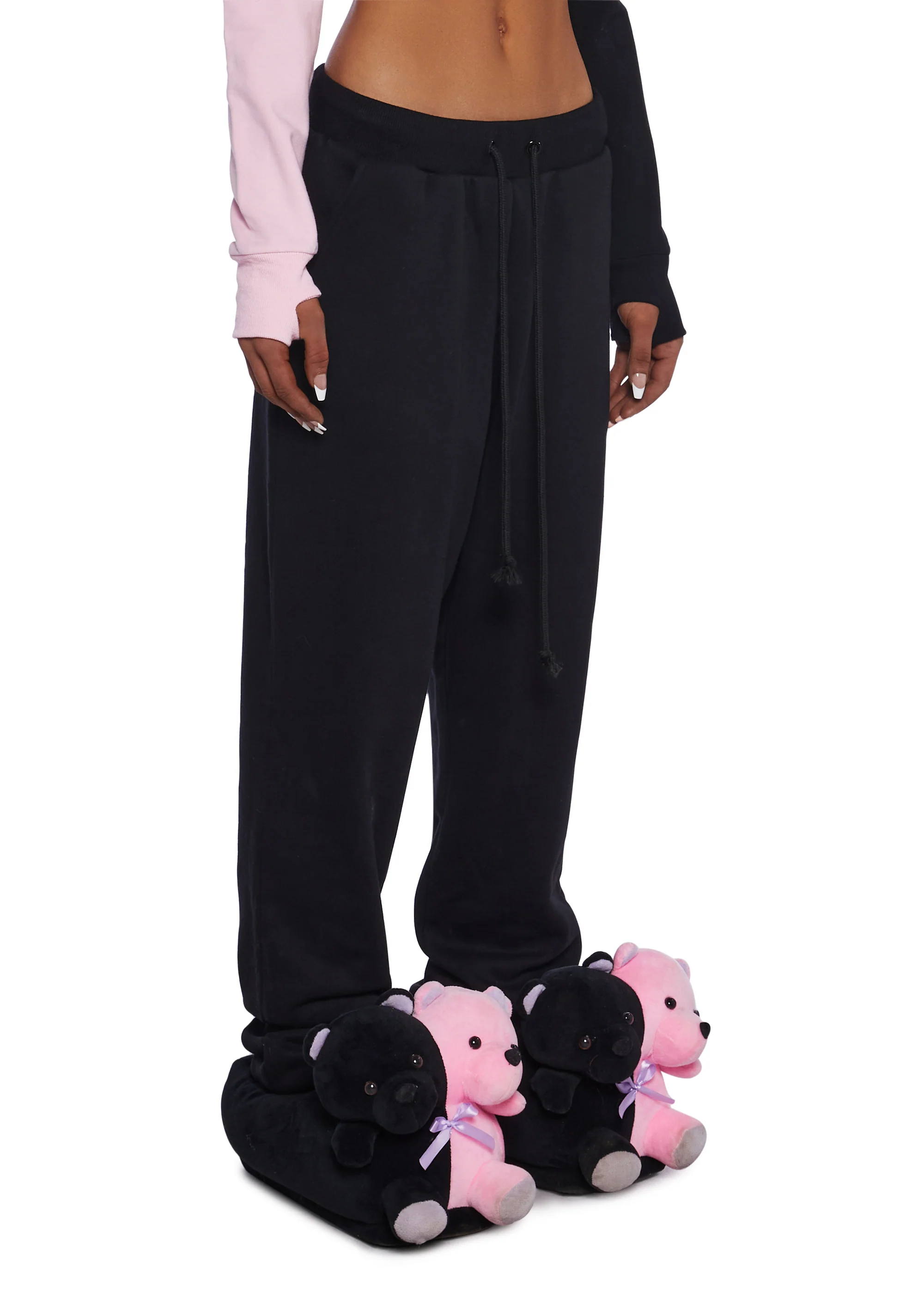 Flirty Kiss Jogger Sweatpants - Black - Image 3