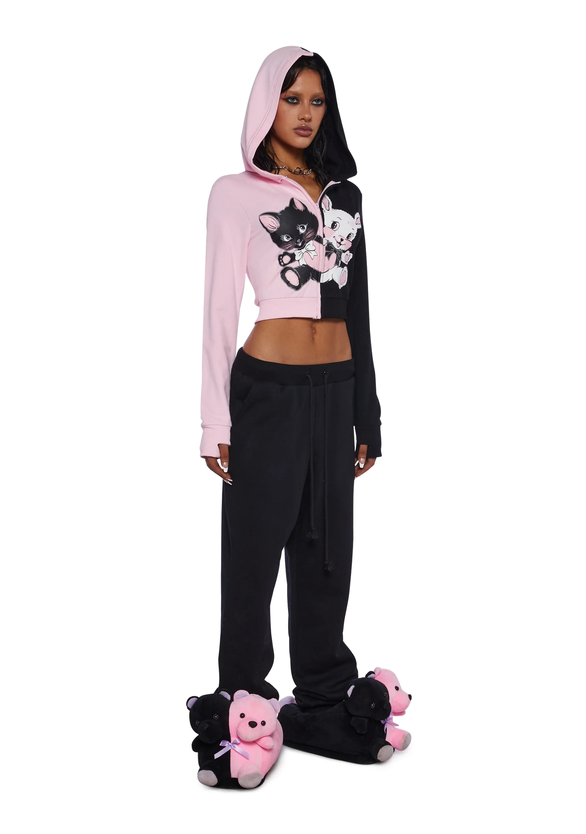 Flirty Kiss Jogger Sweatpants - Black - Image 4