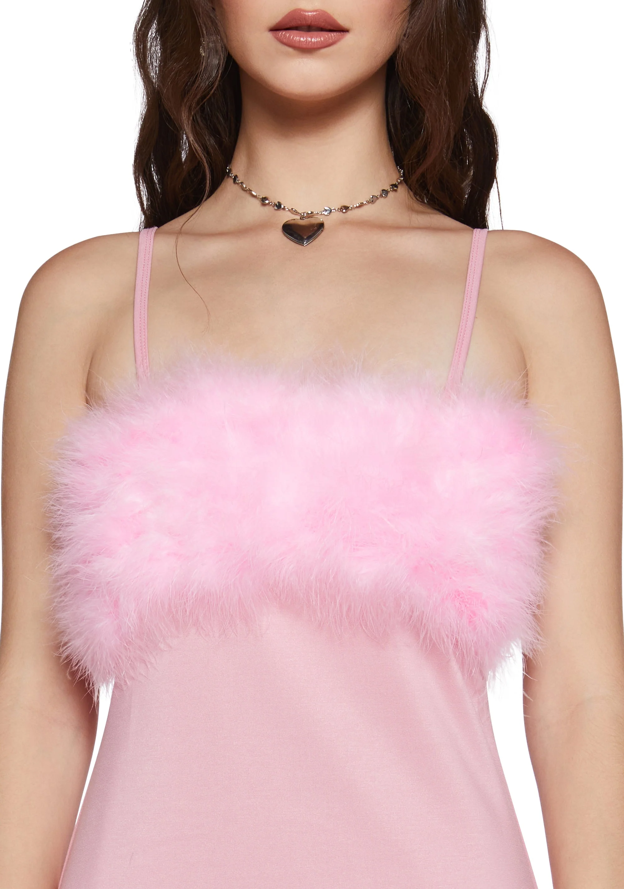 Flirty N' Thriving Marabou Dress - Pink - Image 5