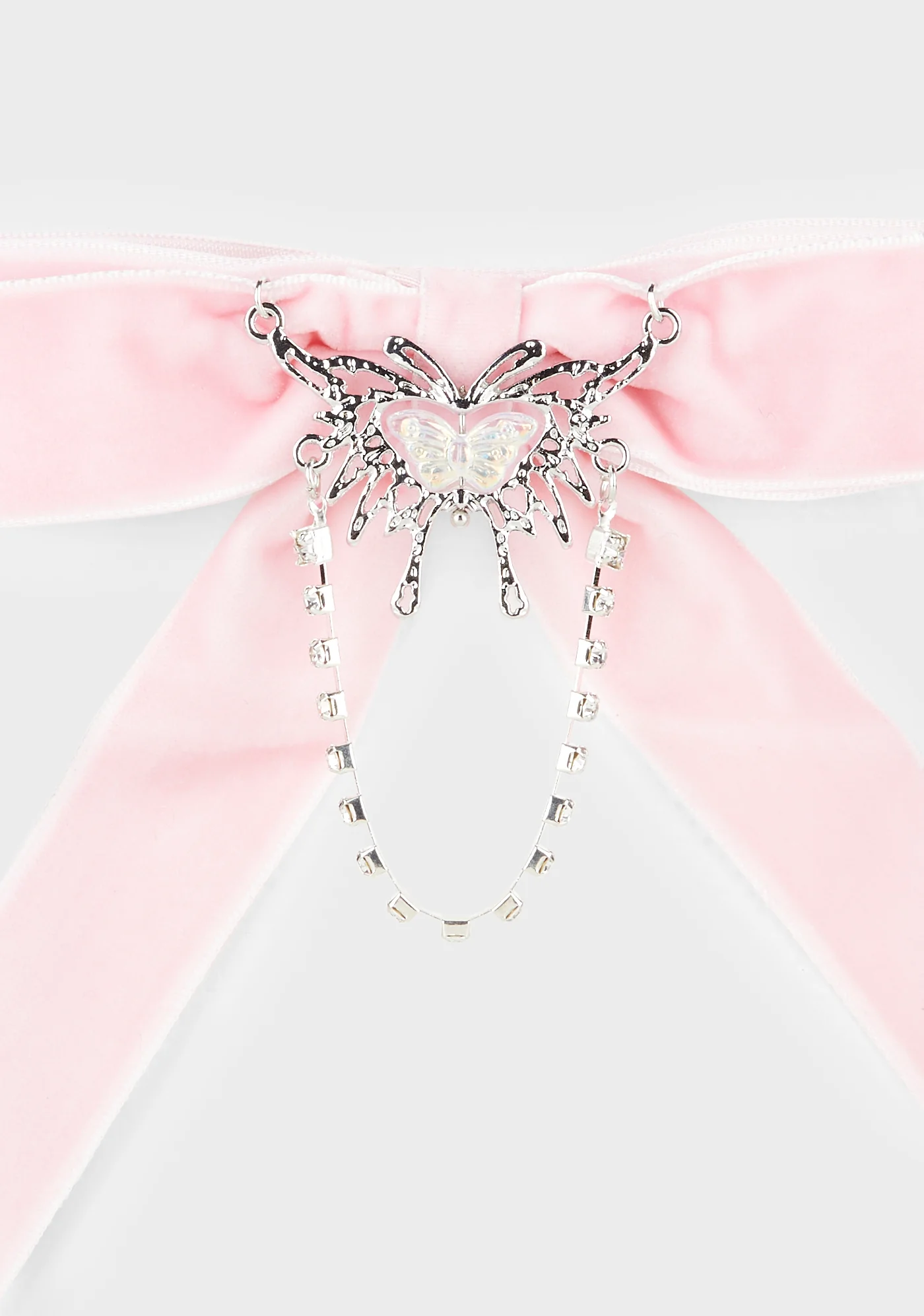 Flirty Occasion Butterfly Choker - Light Pink - Image 2