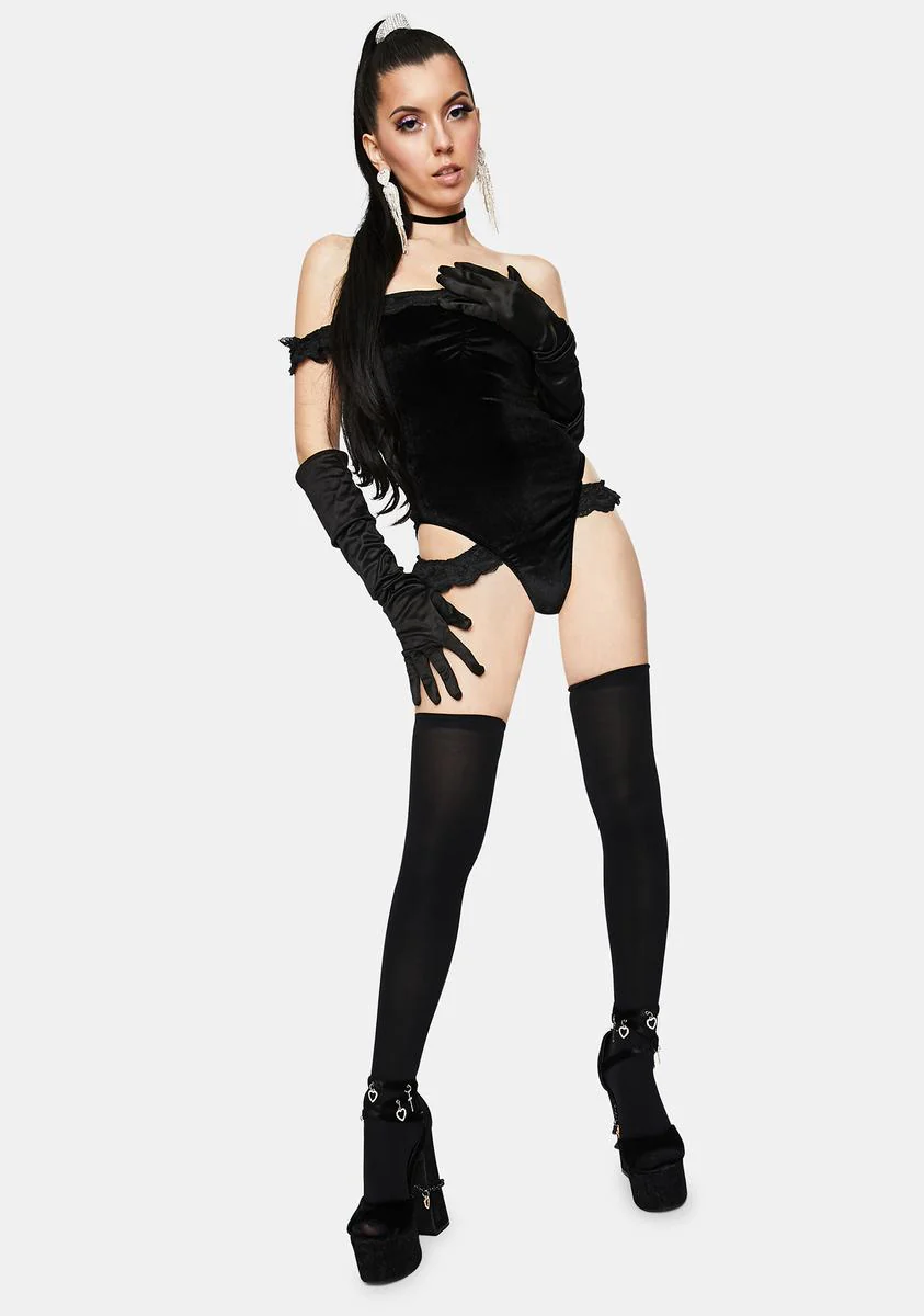 Floate Velvet Off The Shoulder Teddy - Image 3