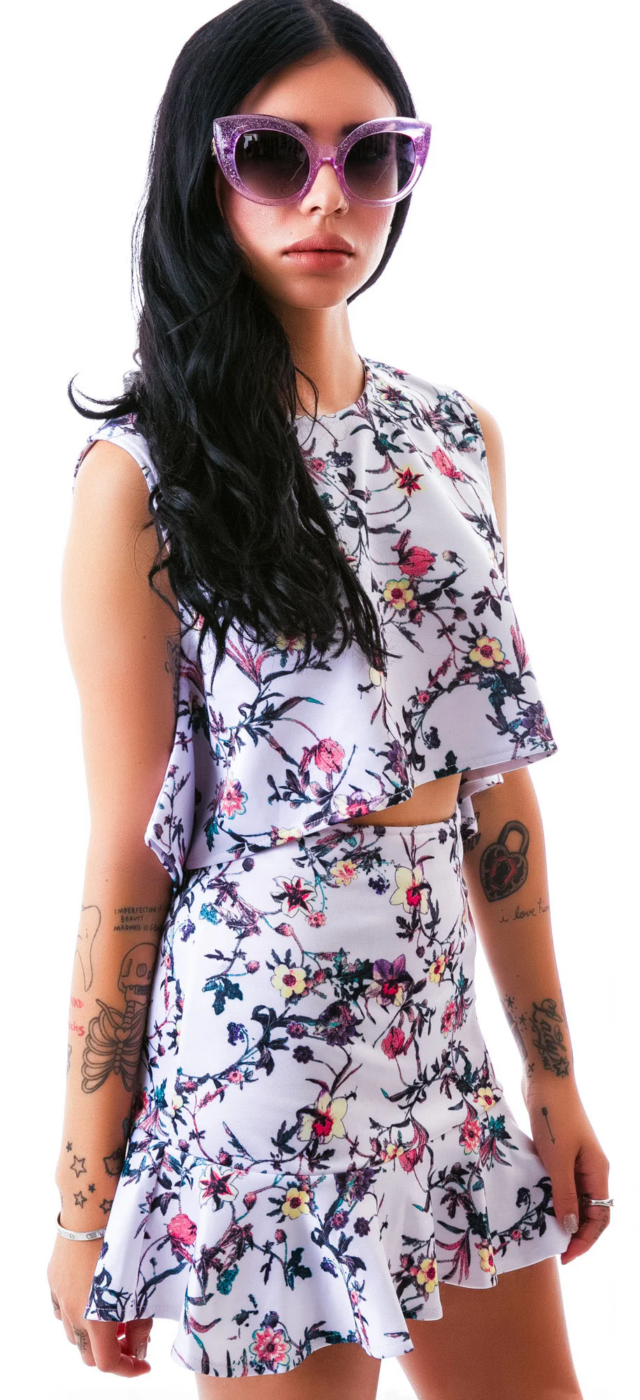 Flora Peplum Talk Skirt - Black - Image 12