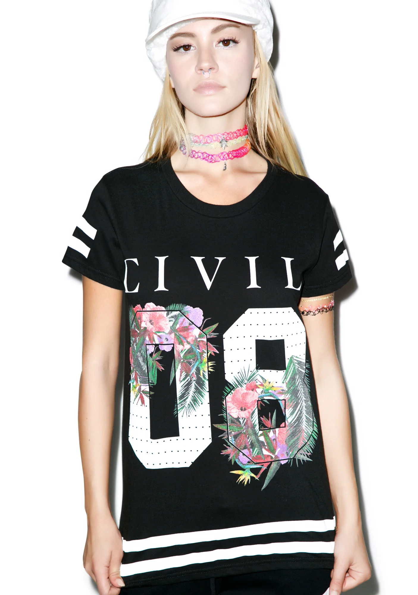 Floral 08 BF Tee - Image 4