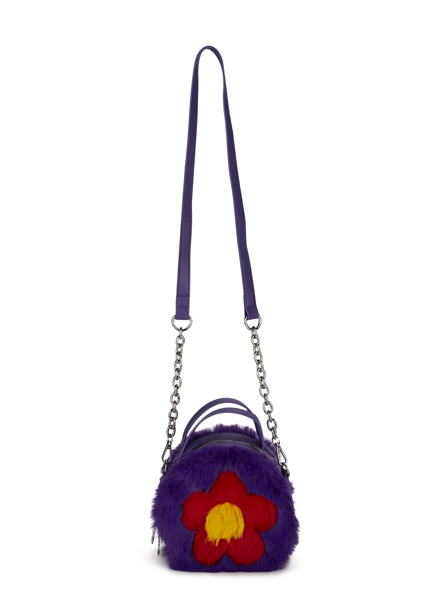 Floral Fantasies Faux Fur Handbag - Image 5