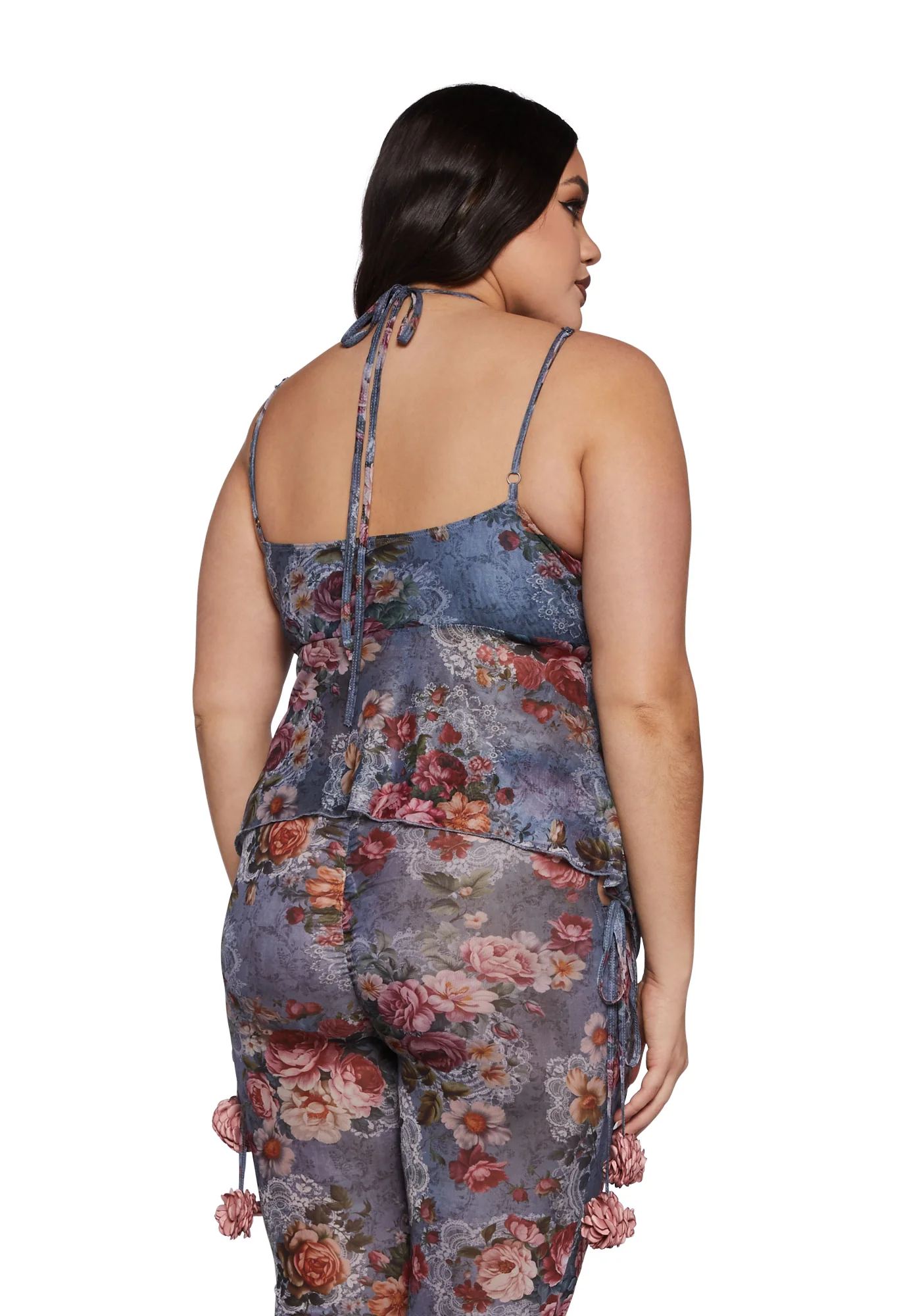 Plus Balcony Serenade Halter Top - Grey - Image 4