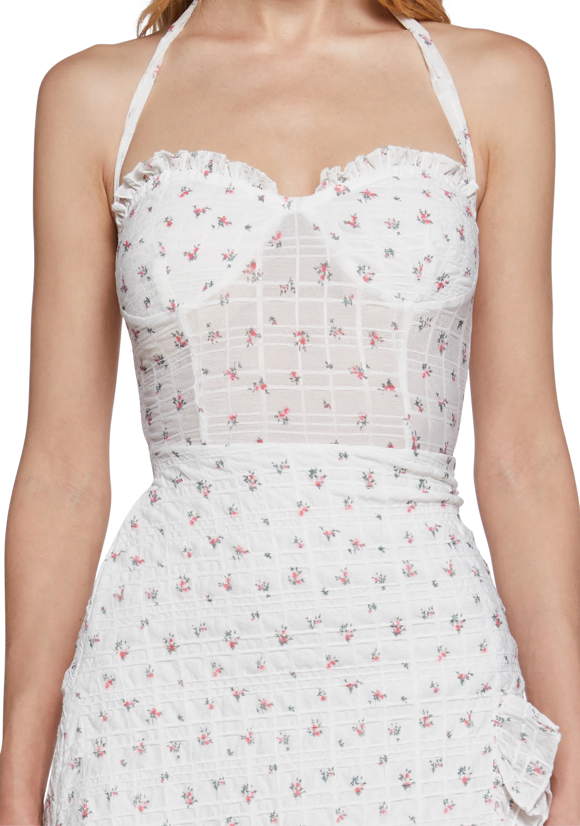 Floral Majesty Halter Dress - Image 5