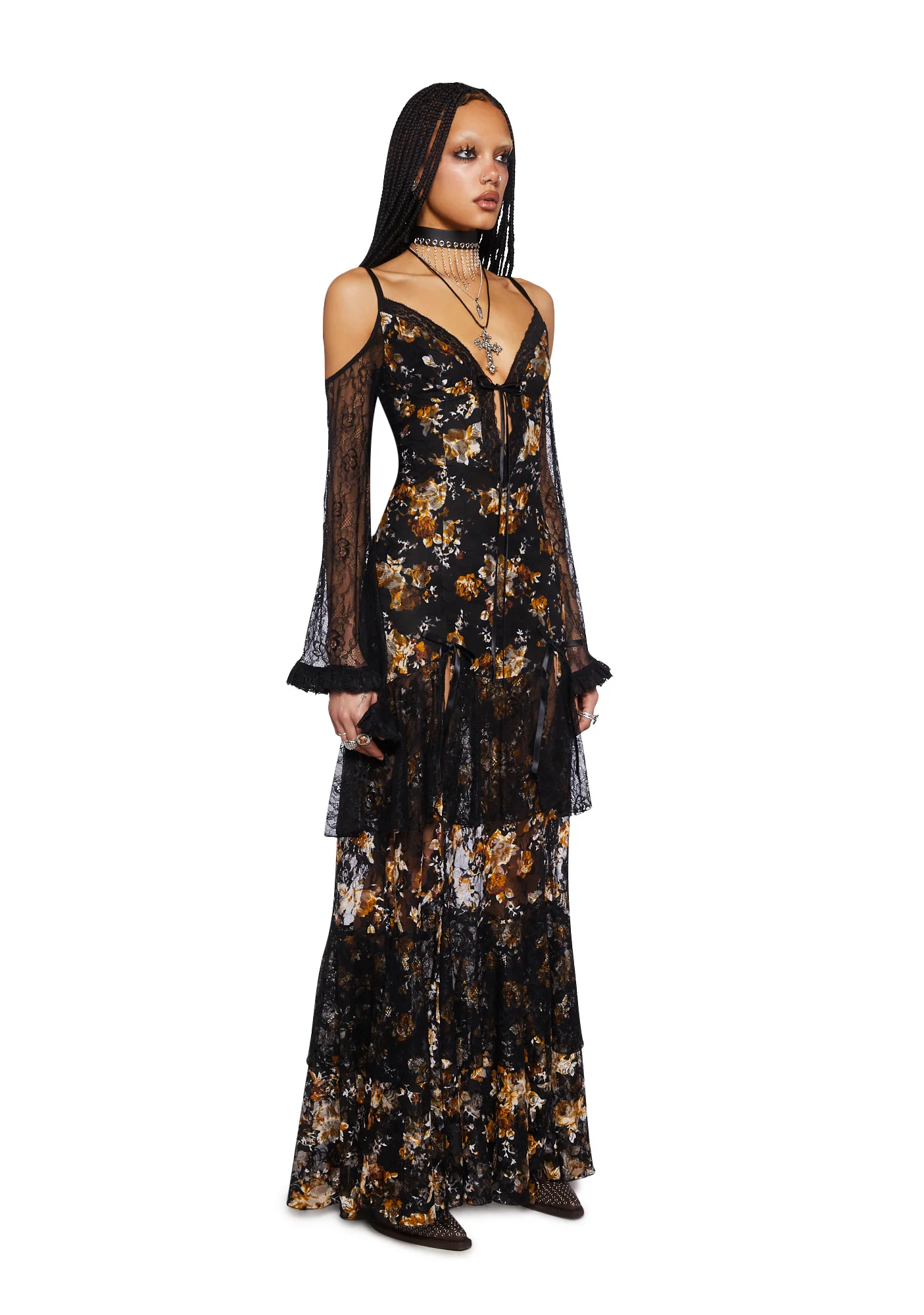 Rosebud Rivera Maxi Dress- Black - Image 3