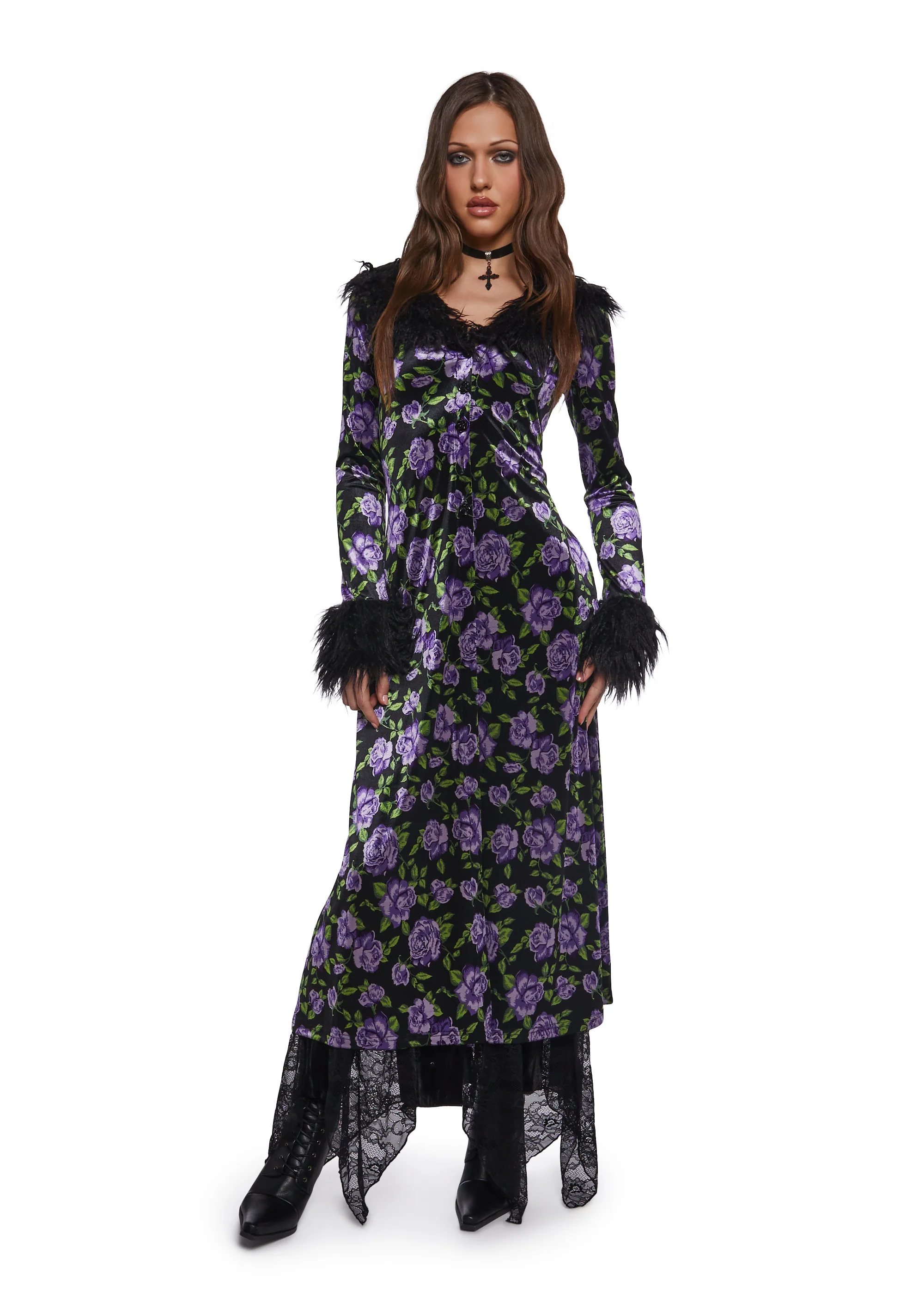 Floral Velvet Duster - Image 5