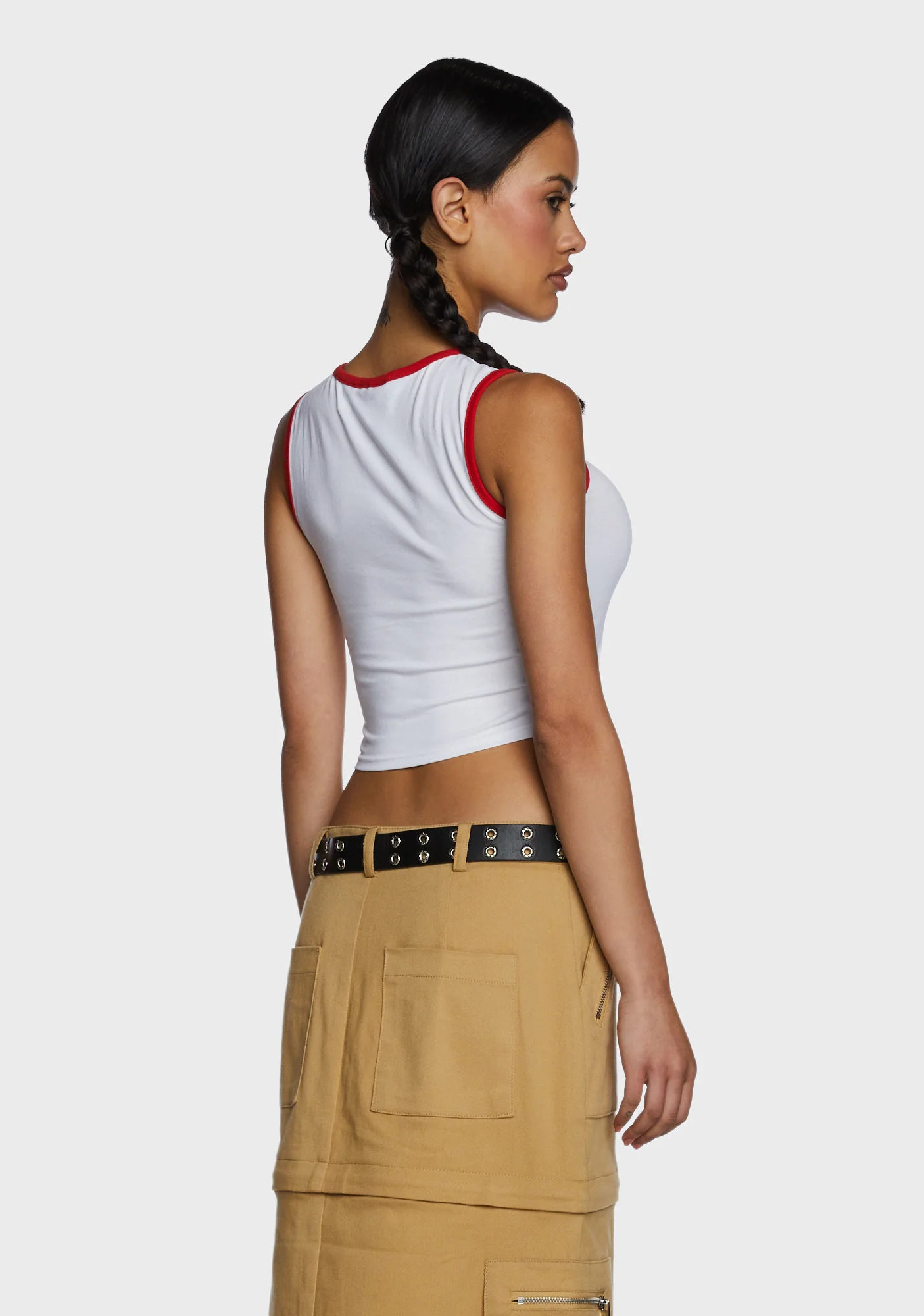 Flower Cut Out Crop Top - Image 4