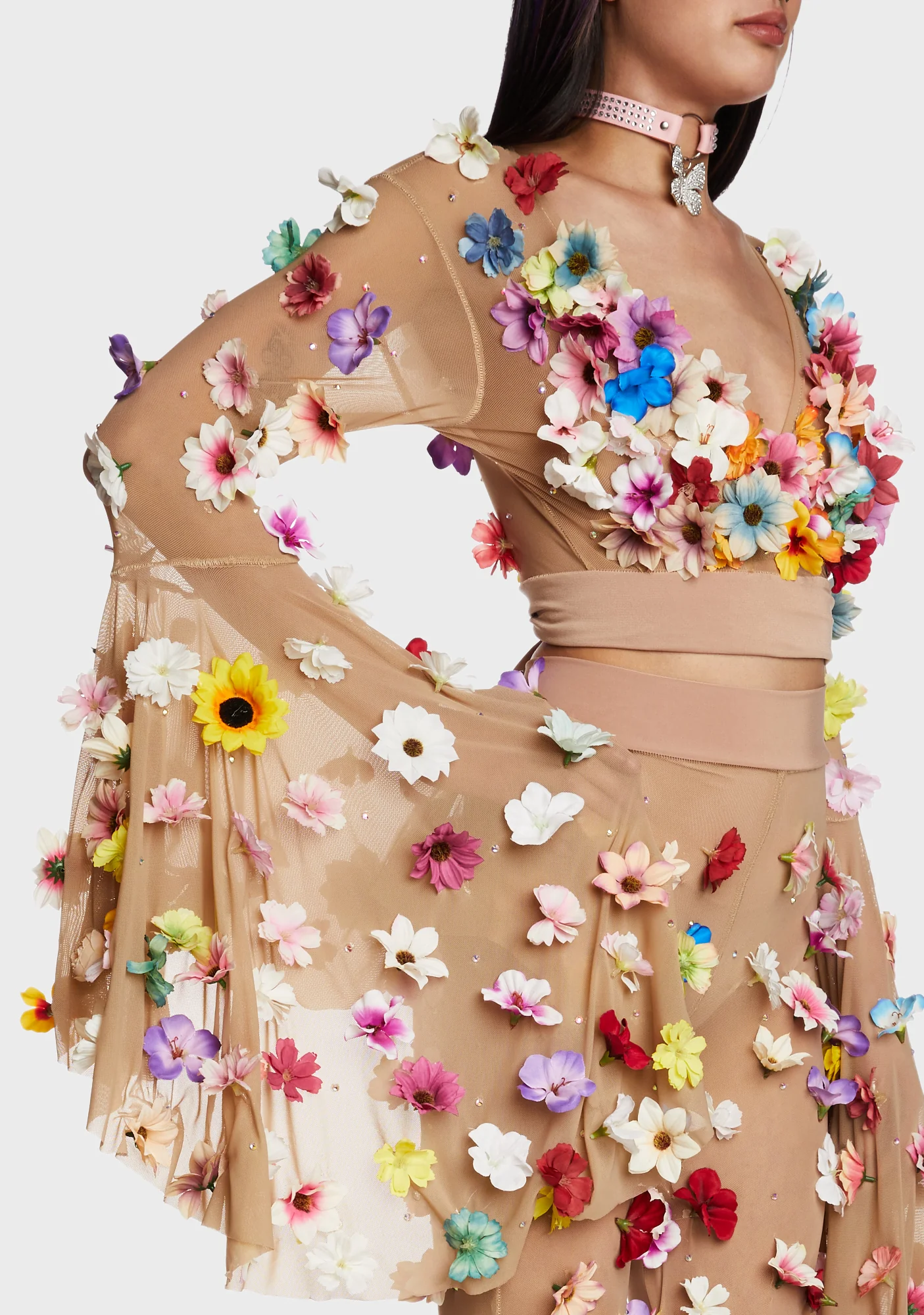 Flower Power Bell Sleeve Top - Image 2