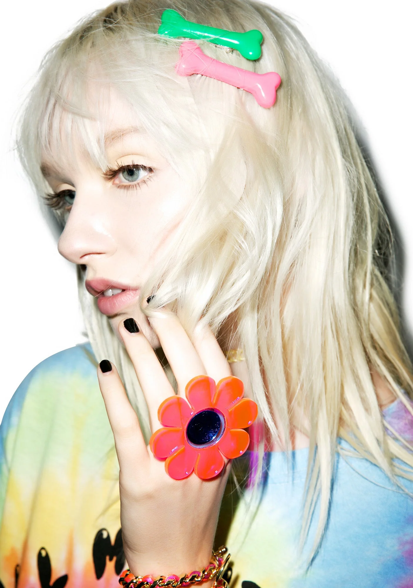 Flower Power Ring - Dark Pink - Image 2