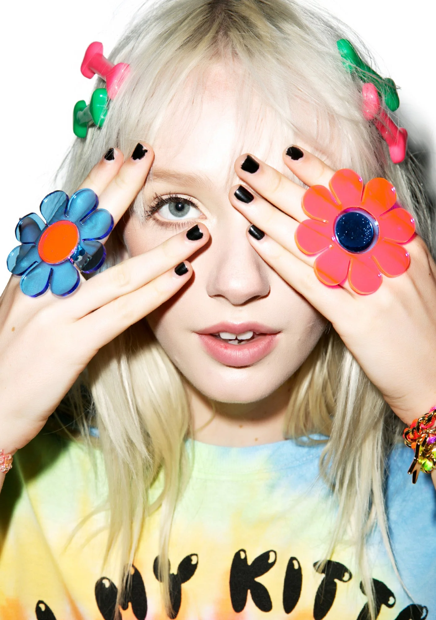 Flower Power Ring - Dark Pink - Image 4