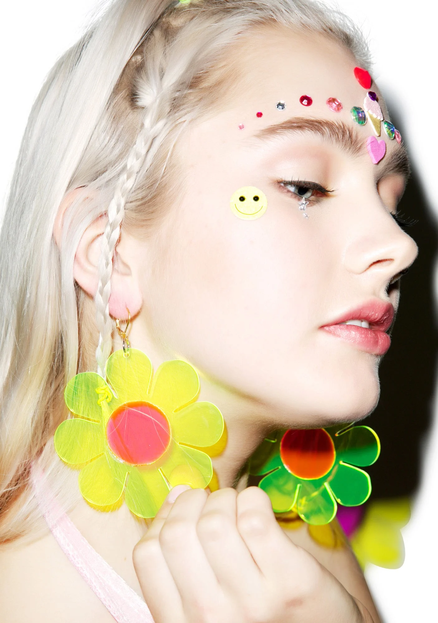 Flower Powerz Earrings - Light Green - Image 4