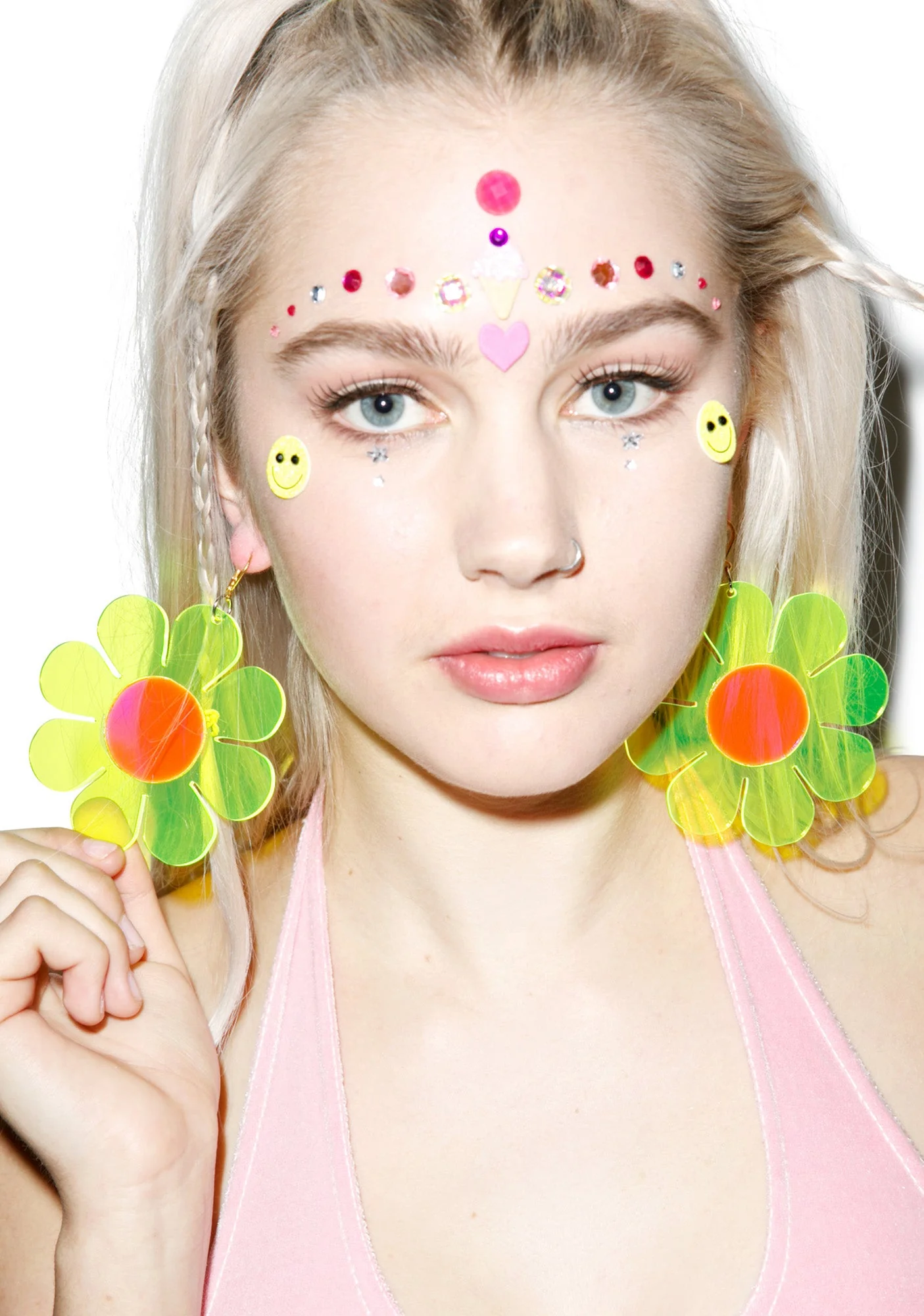 Flower Powerz Earrings - Light Green - Image 5