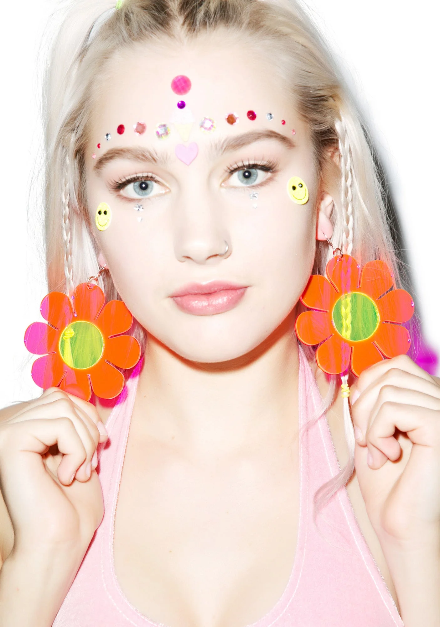 Flower Powerz Earrings - Light Green - Image 9