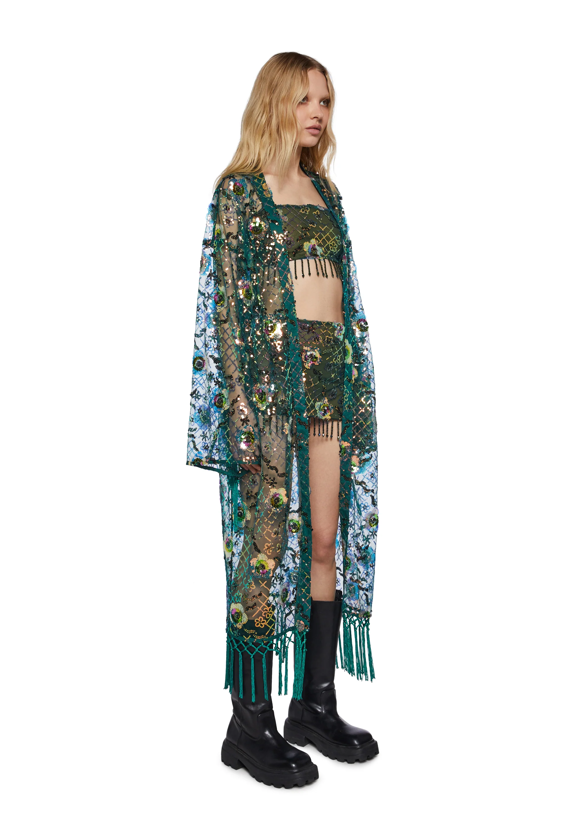 Fluorescent Eden Sequin Duster - Image 3