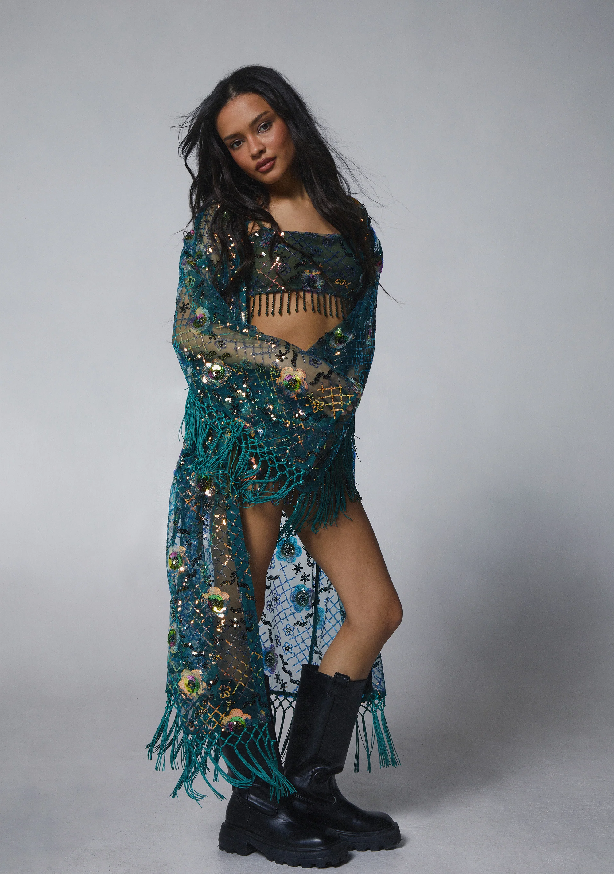 Fluorescent Eden Sequin Duster - Image 6