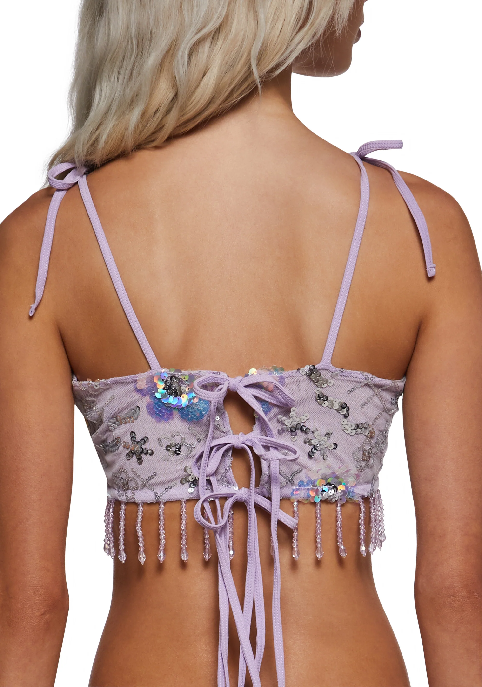 Fluorescent Eden Crop Tank - Purple - Image 7
