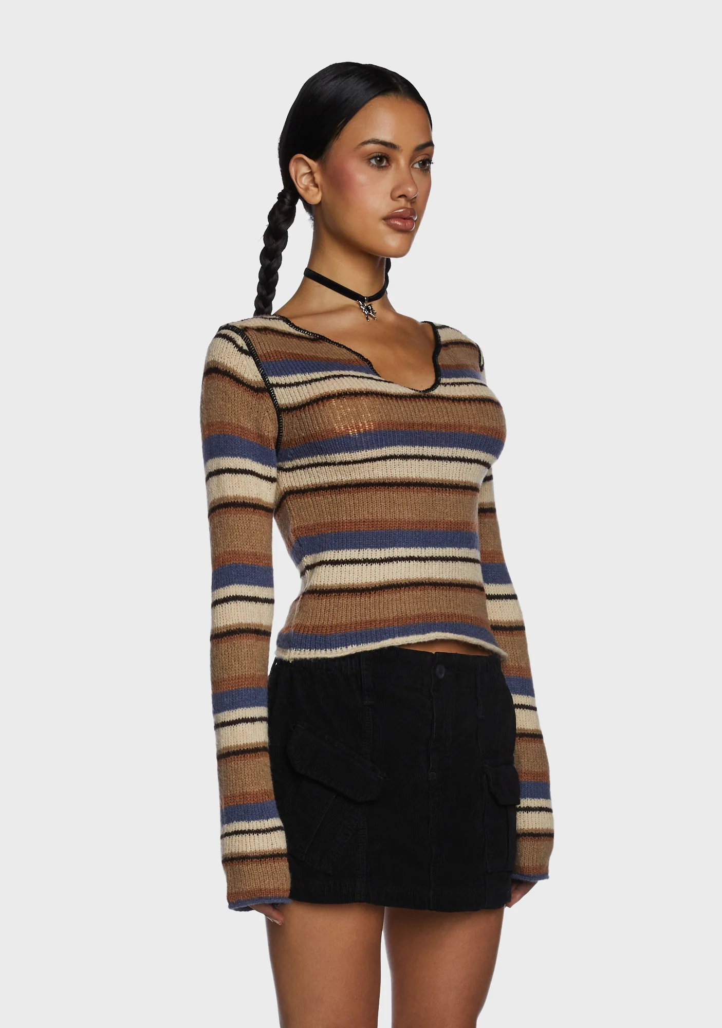 Flute Sleeve Knit Jumper - Image 3