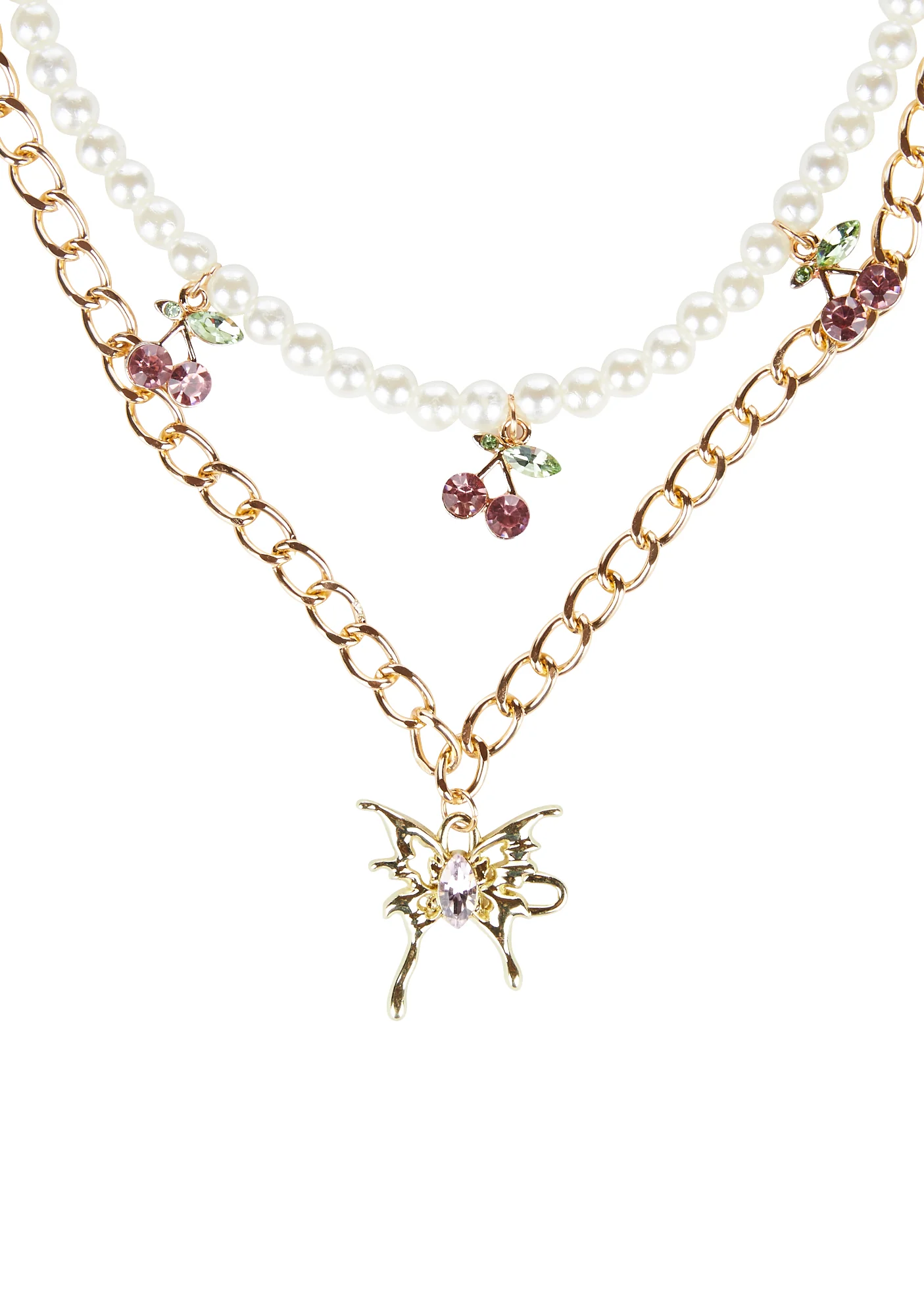 Fluttered Notes Layered Necklace - Image 3