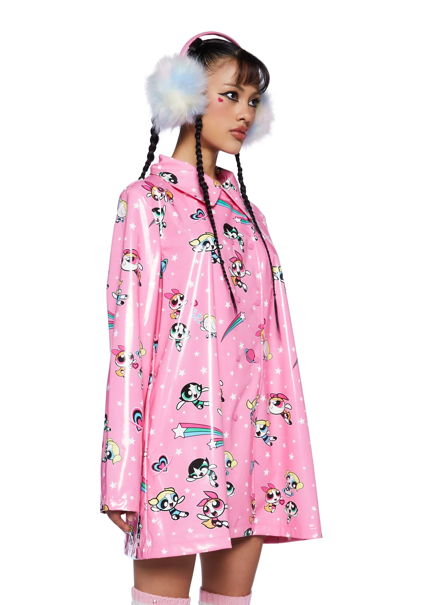 Fly Girls Vinyl Rain Coat - Image 3