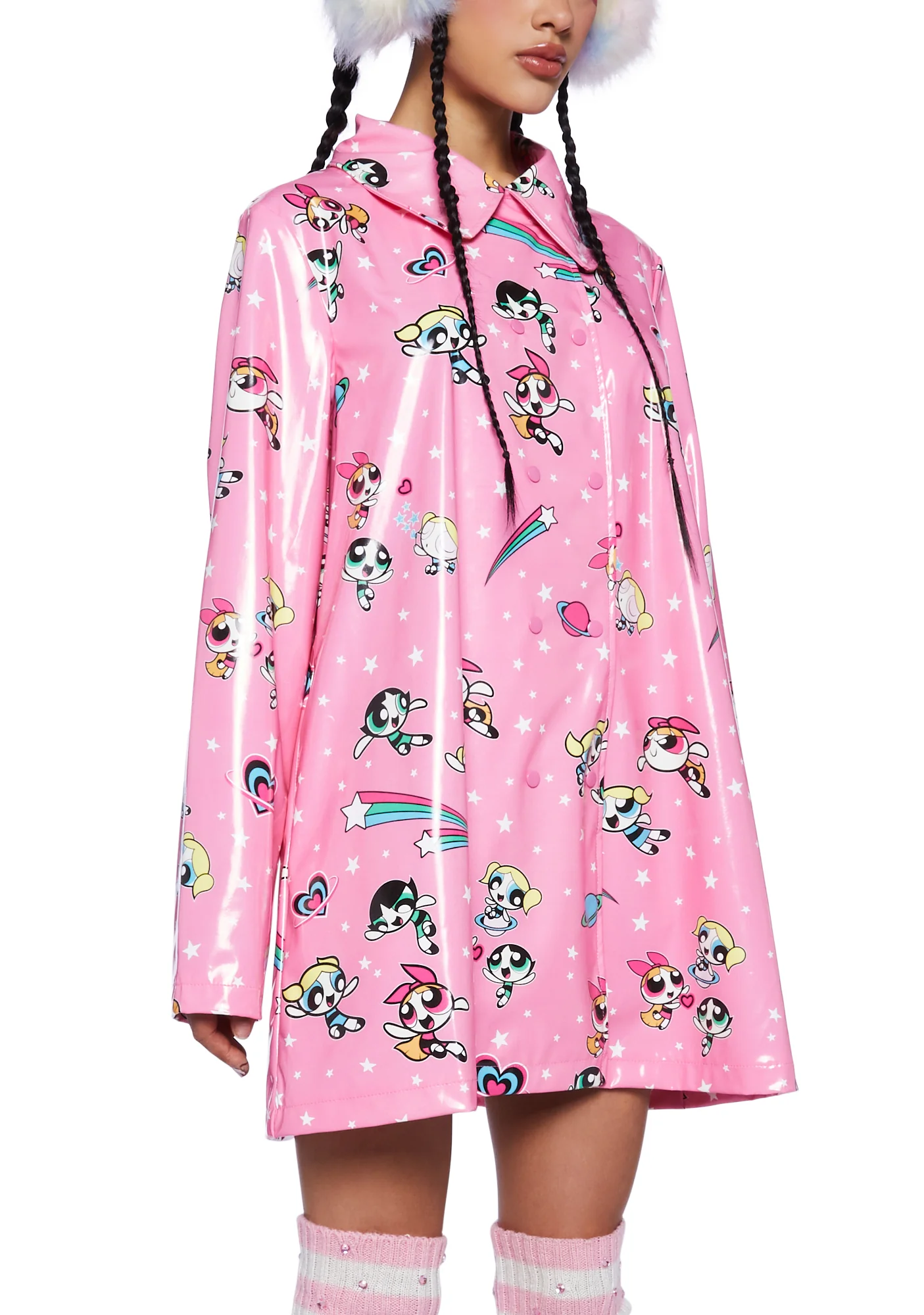 Fly Girls Vinyl Rain Coat - Image 5