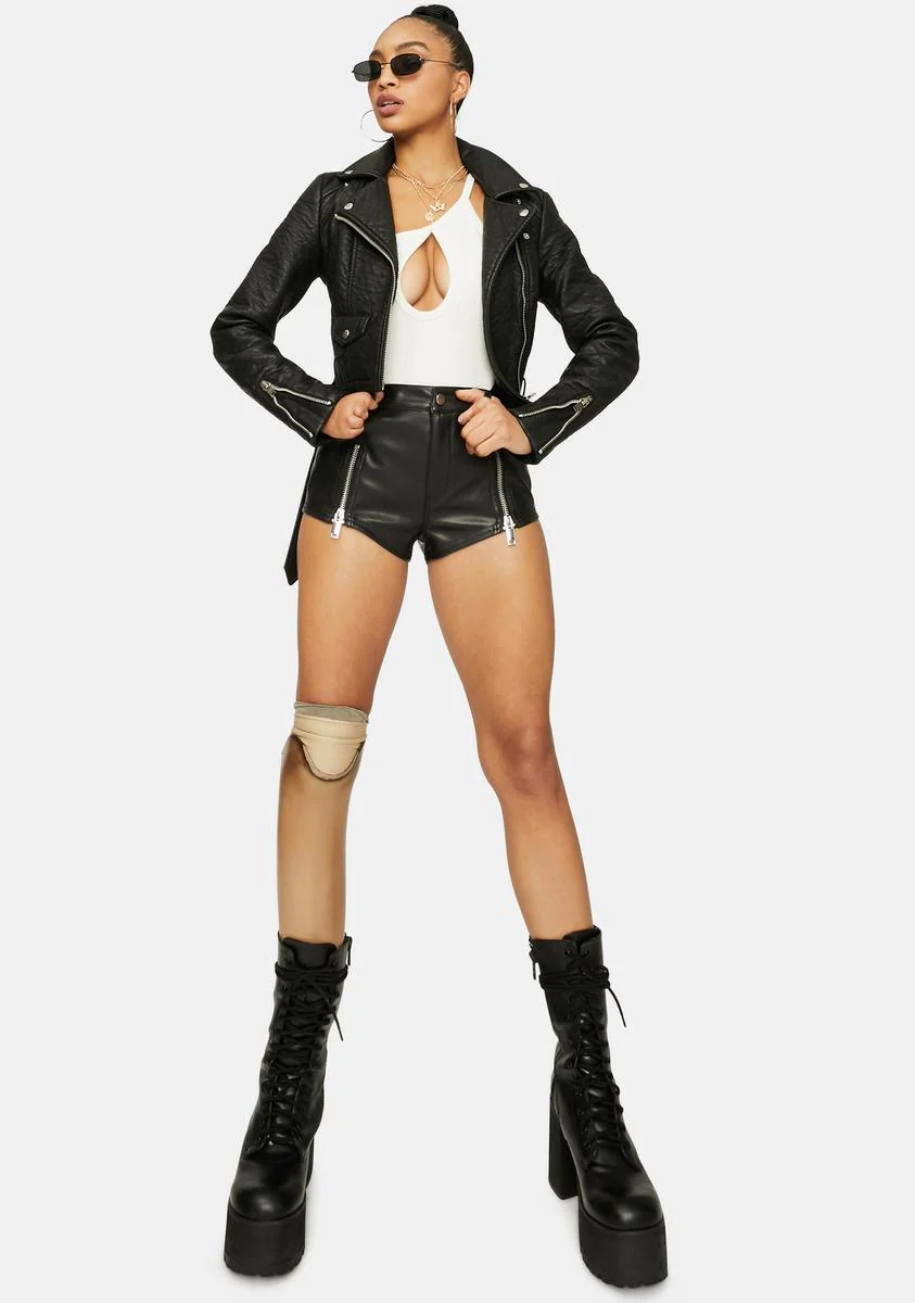 Focused Love One Shoulder Keyhole Chest Bodysuit - Image 3