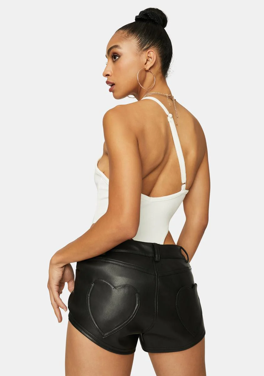 Focused Love One Shoulder Keyhole Chest Bodysuit - Image 4