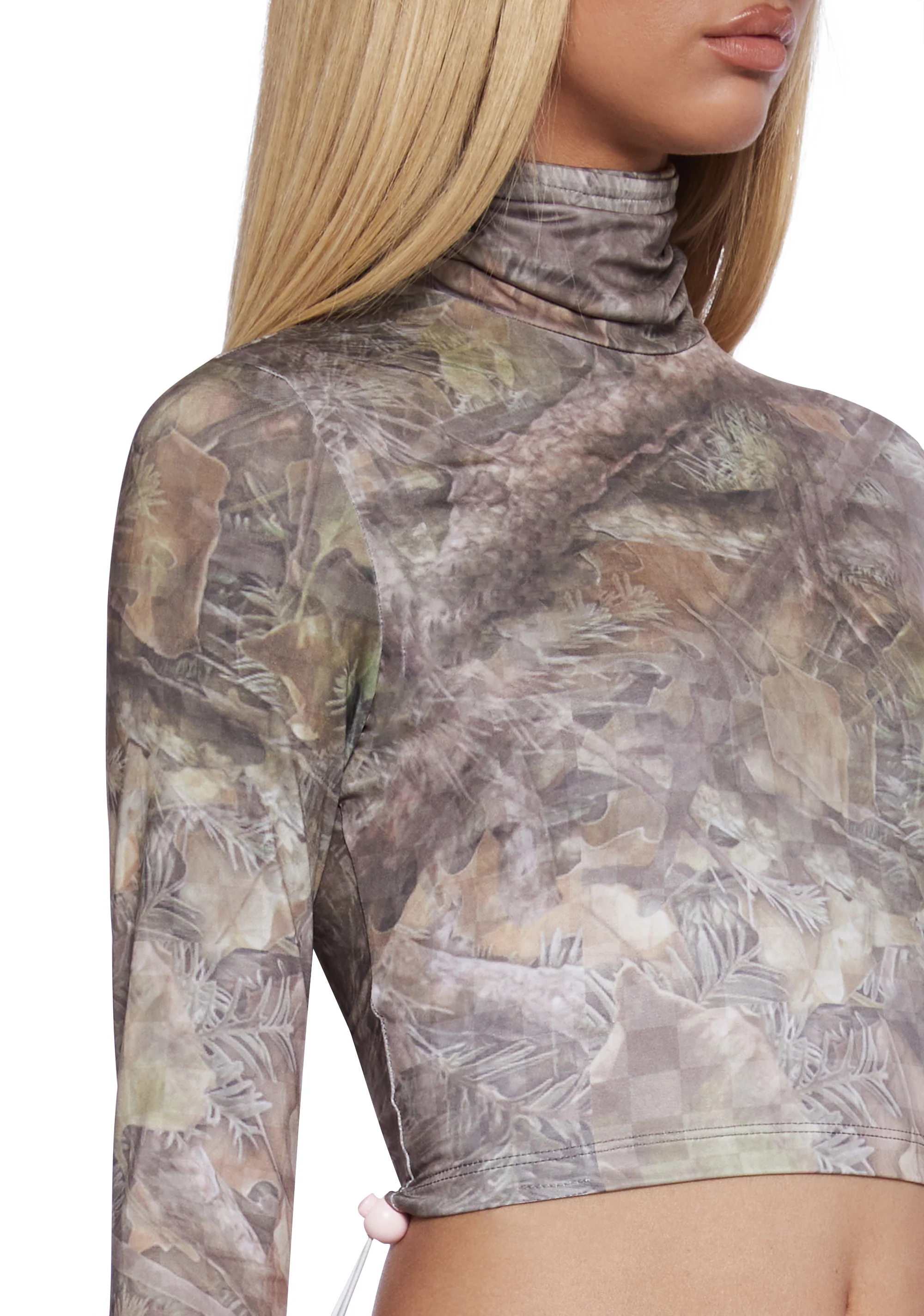 Fog Bandana Long Sleeve Crop Top - Image 2