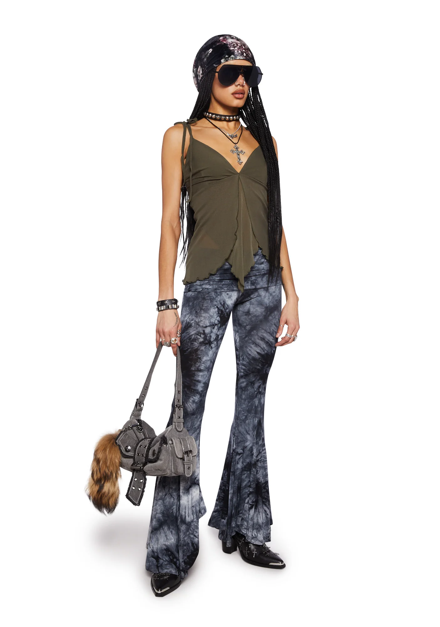 Dew Morning Flare Pants- Grey - Image 2