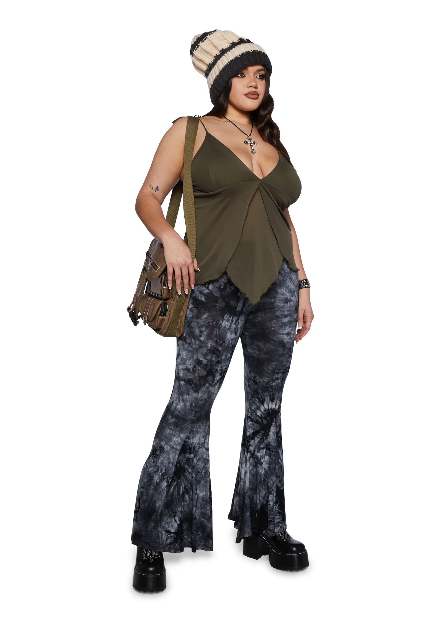 Plus Dew Morning Flare Pants- Grey - Image 2