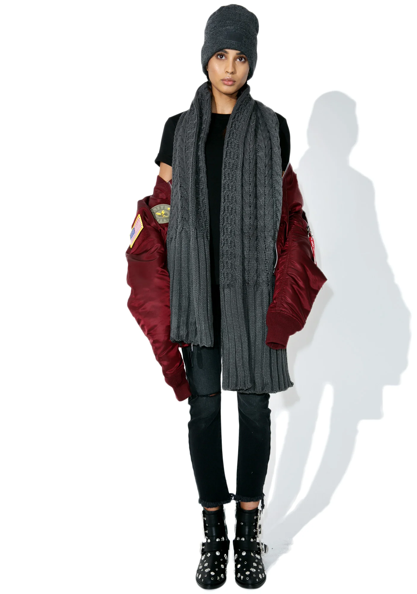 Folkstar Chunky Knit Scarf - Image 4