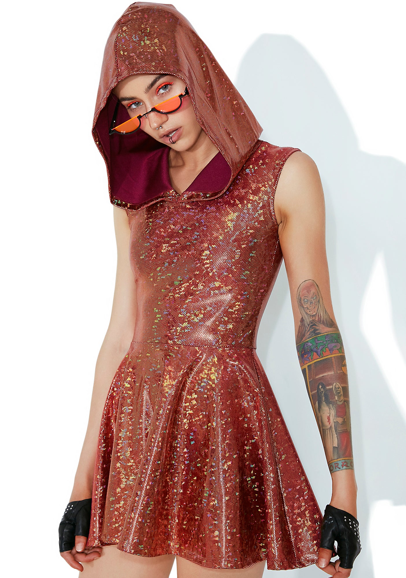 Forbidden Planet Hooded Skater Dress - Image 3