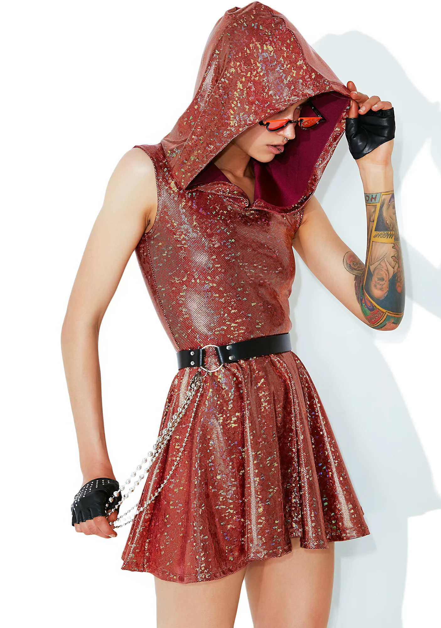 Forbidden Planet Hooded Skater Dress - Image 4