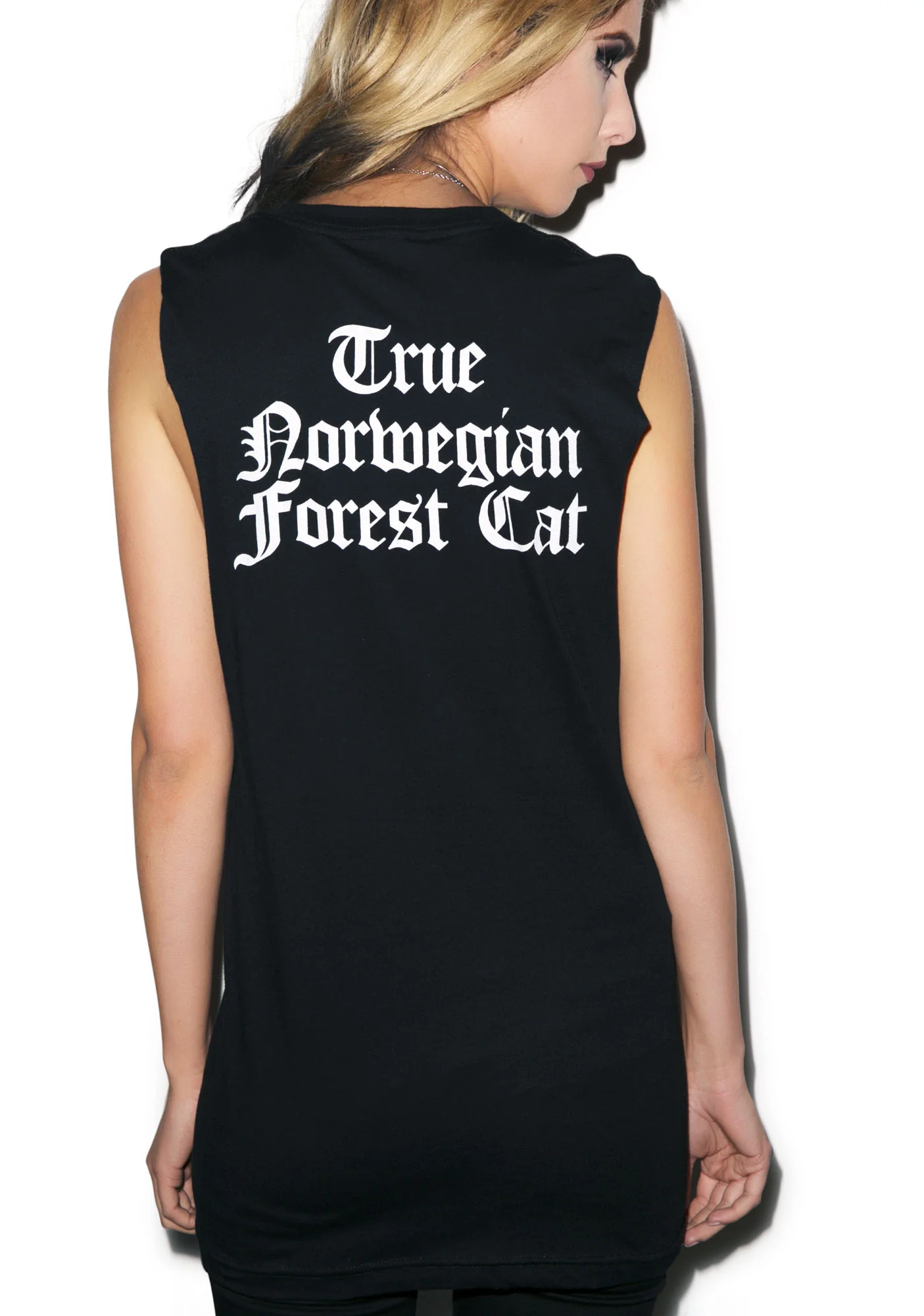 Forest Cat Cropped Loose Crew - Image 2