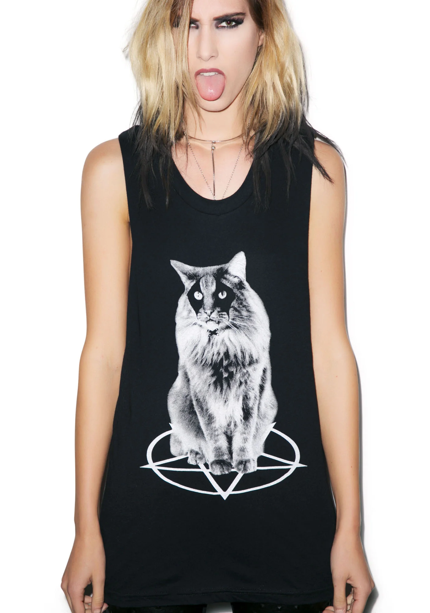 Forest Cat Cropped Loose Crew - Image 4
