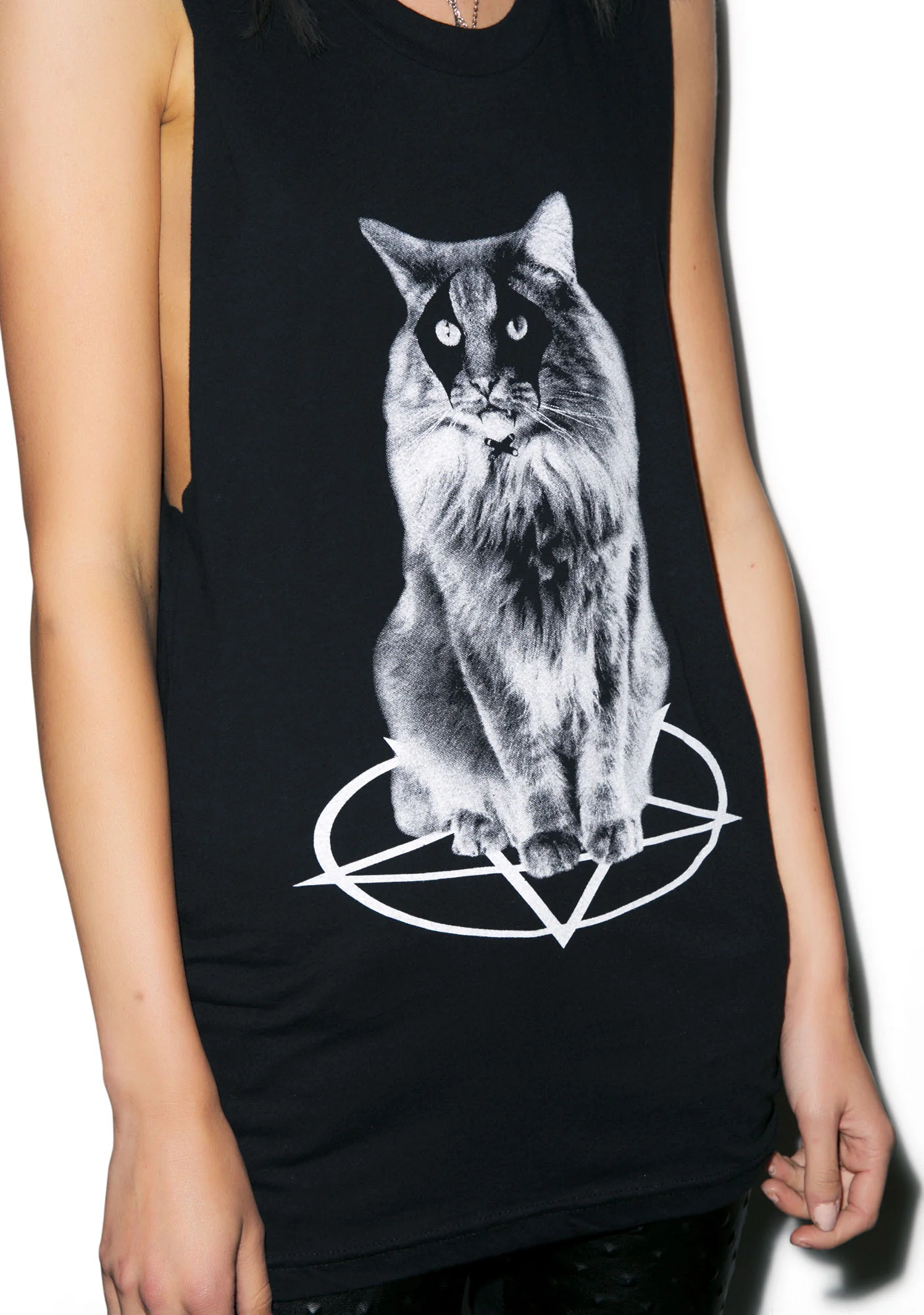 Forest Cat Cropped Loose Crew - Image 5