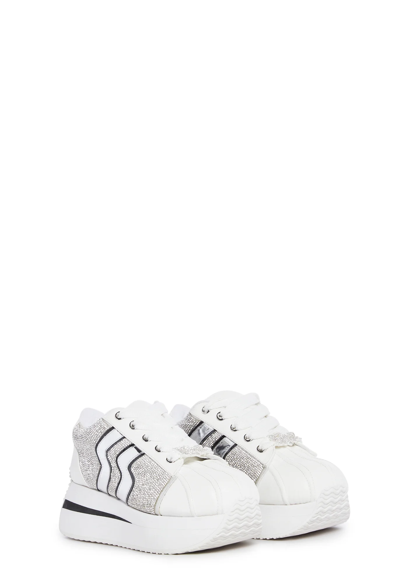 Forever Diamondz Platform Sneakers  - Iridescent - Image 3