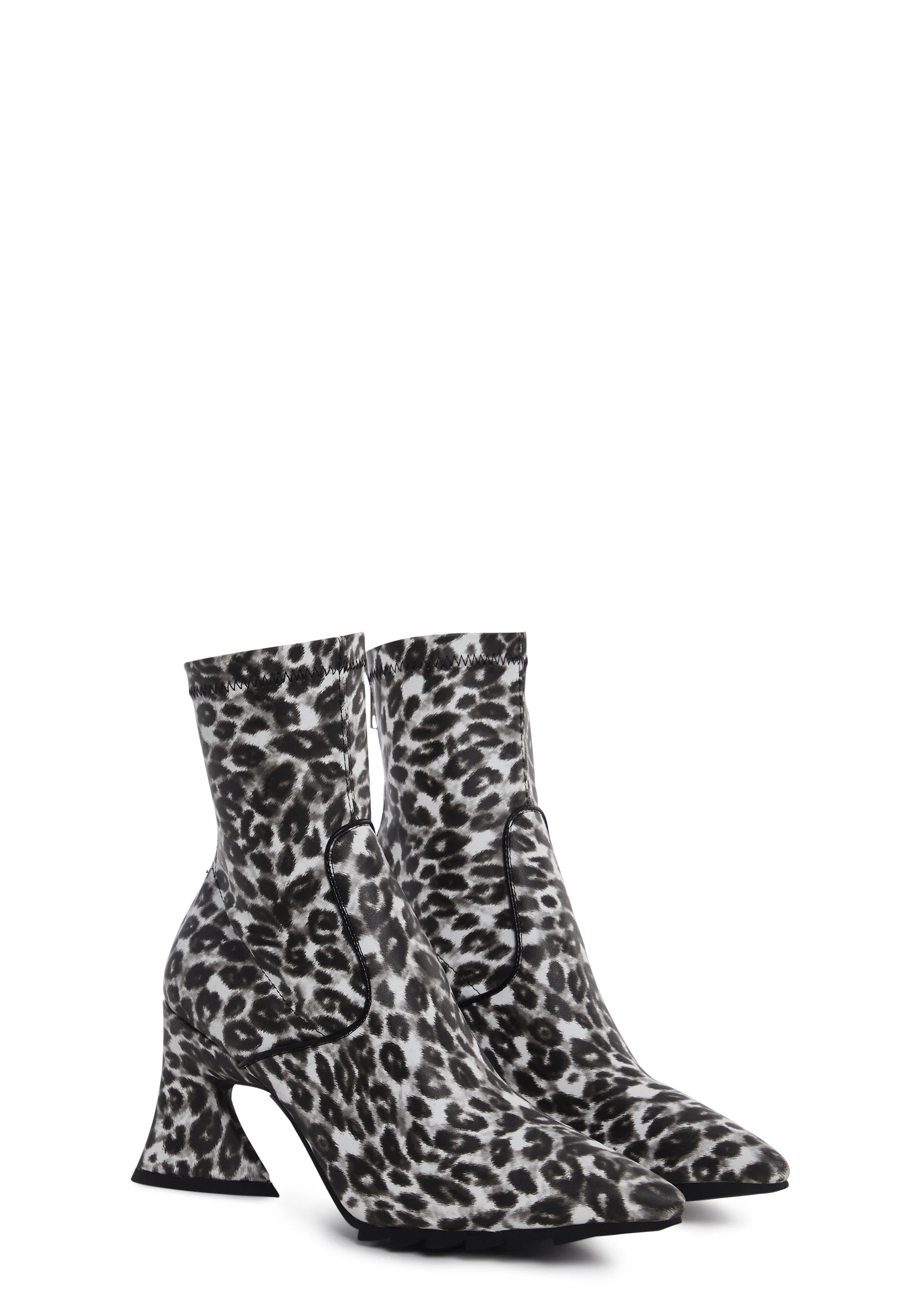Found Leopard Heeled Booties - Image 3