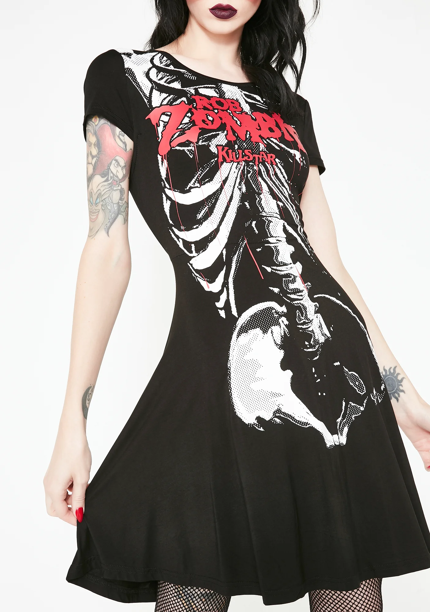 Foxy Bones Skater Dress - Image 3