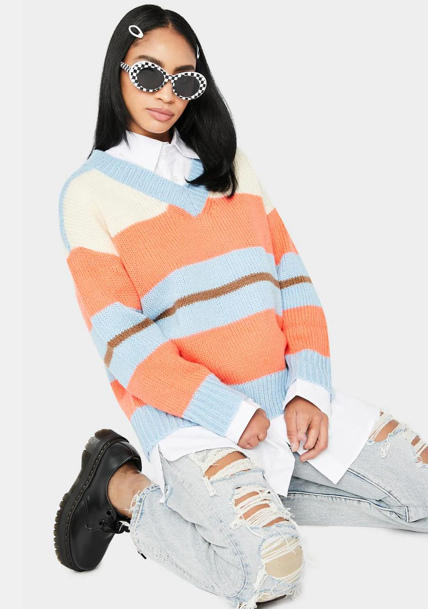 Foxy Fire Striped Sweater - Image 2